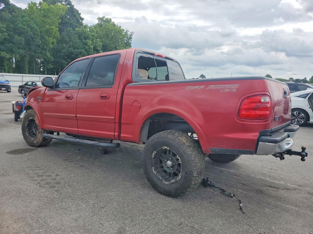 2001 Ford F150 Supercrew Red vin: 1FTRW08L81KB57348