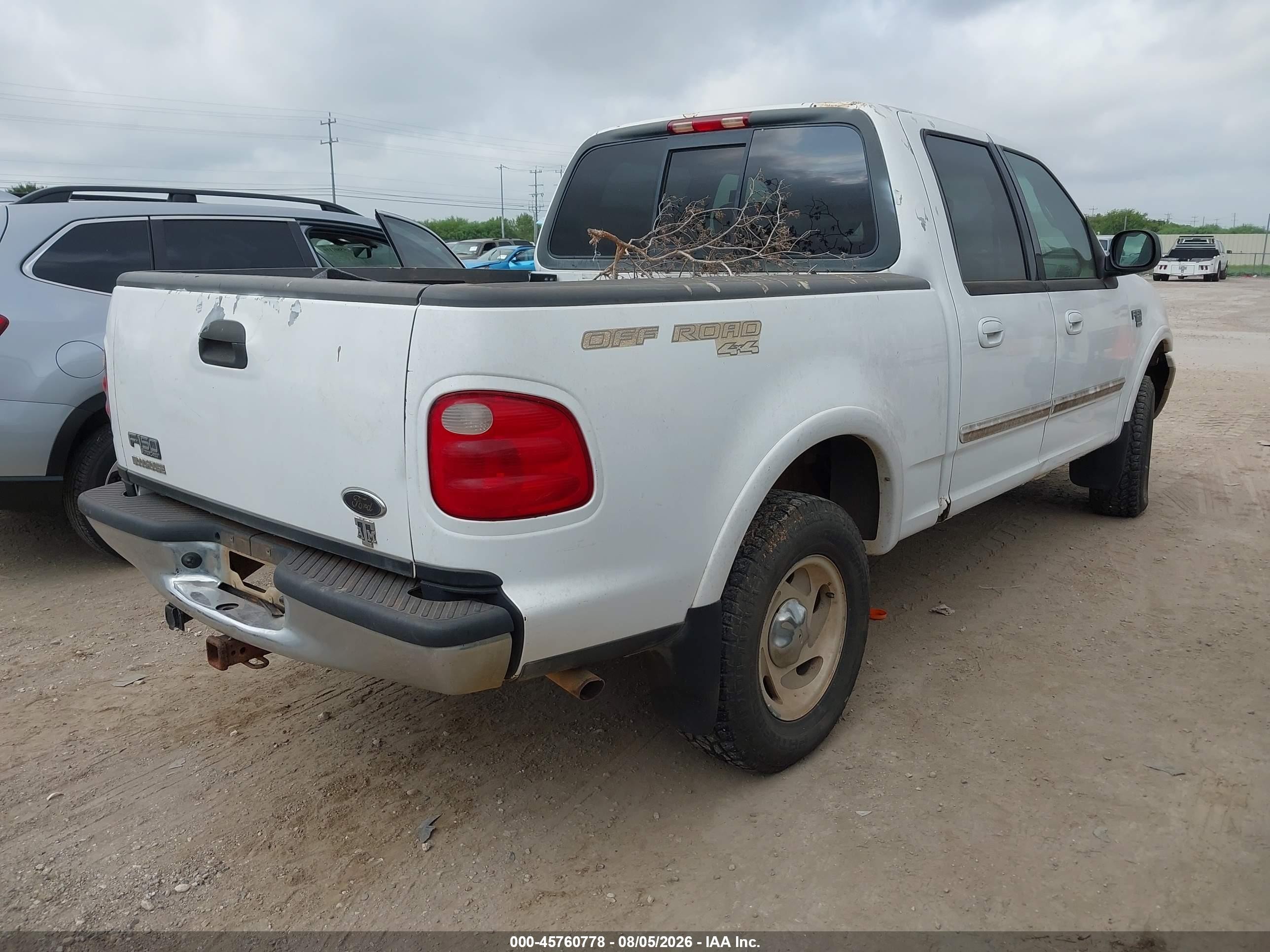 2001 Ford F-150 King Ranch Edition/lariat/xlt White vin: 1FTRW08L81KC27267