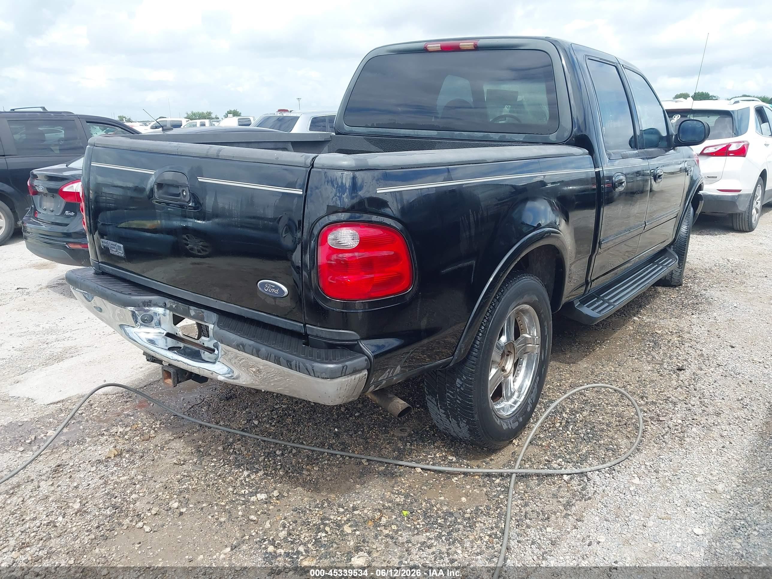 2001 Ford F-150 King Ranch Edition/lariat/xlt Black vin: 1FTRW08L81KE19658