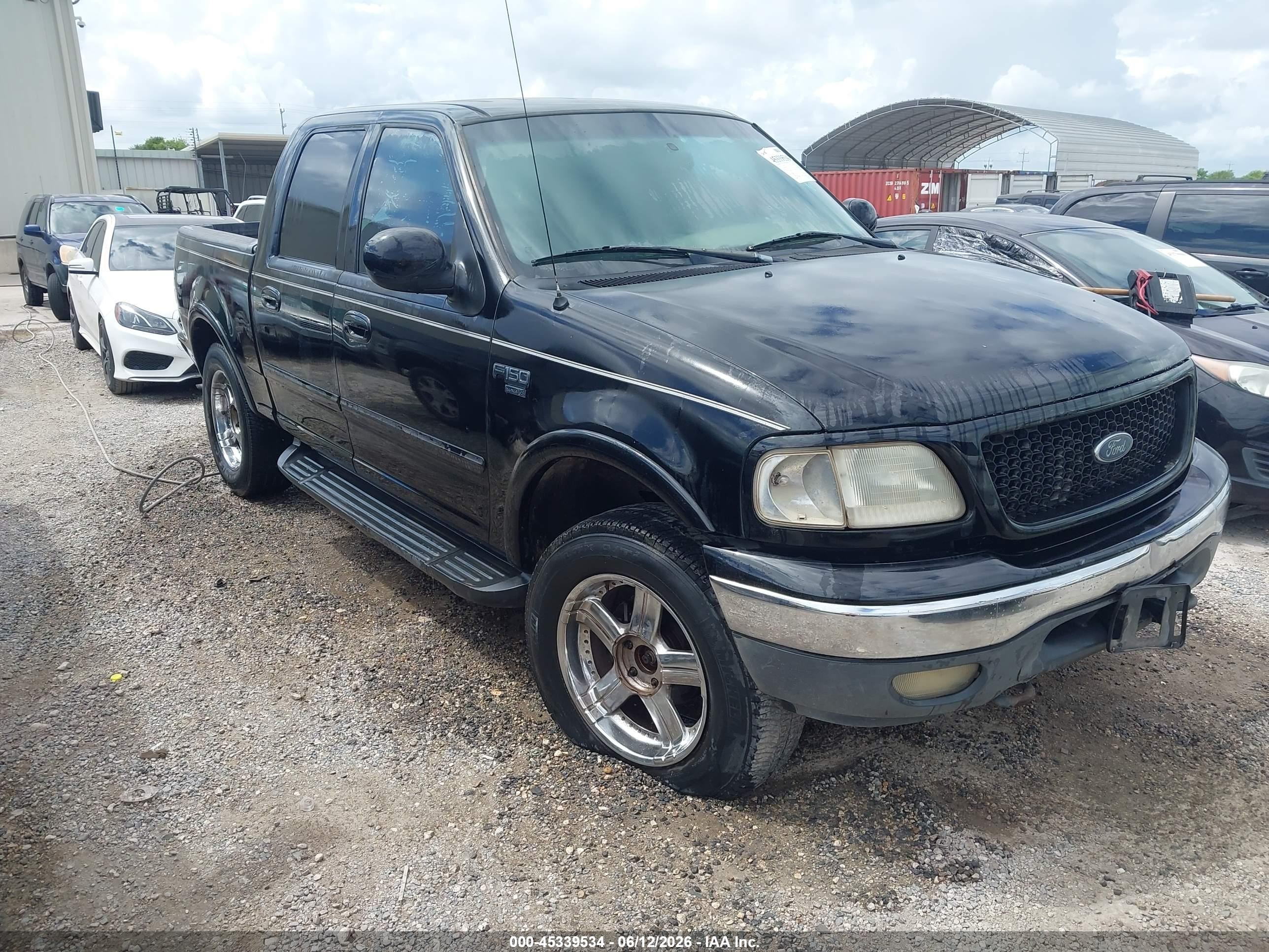 2001 Ford F-150 King Ranch Edition/lariat/xlt Black vin: 1FTRW08L81KE19658
