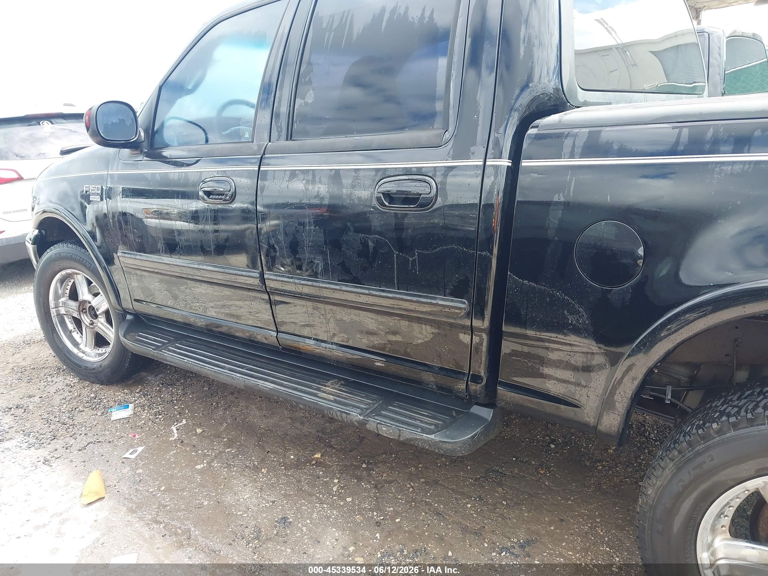2001 Ford F-150 King Ranch Edition/lariat/xlt Black vin: 1FTRW08L81KE19658