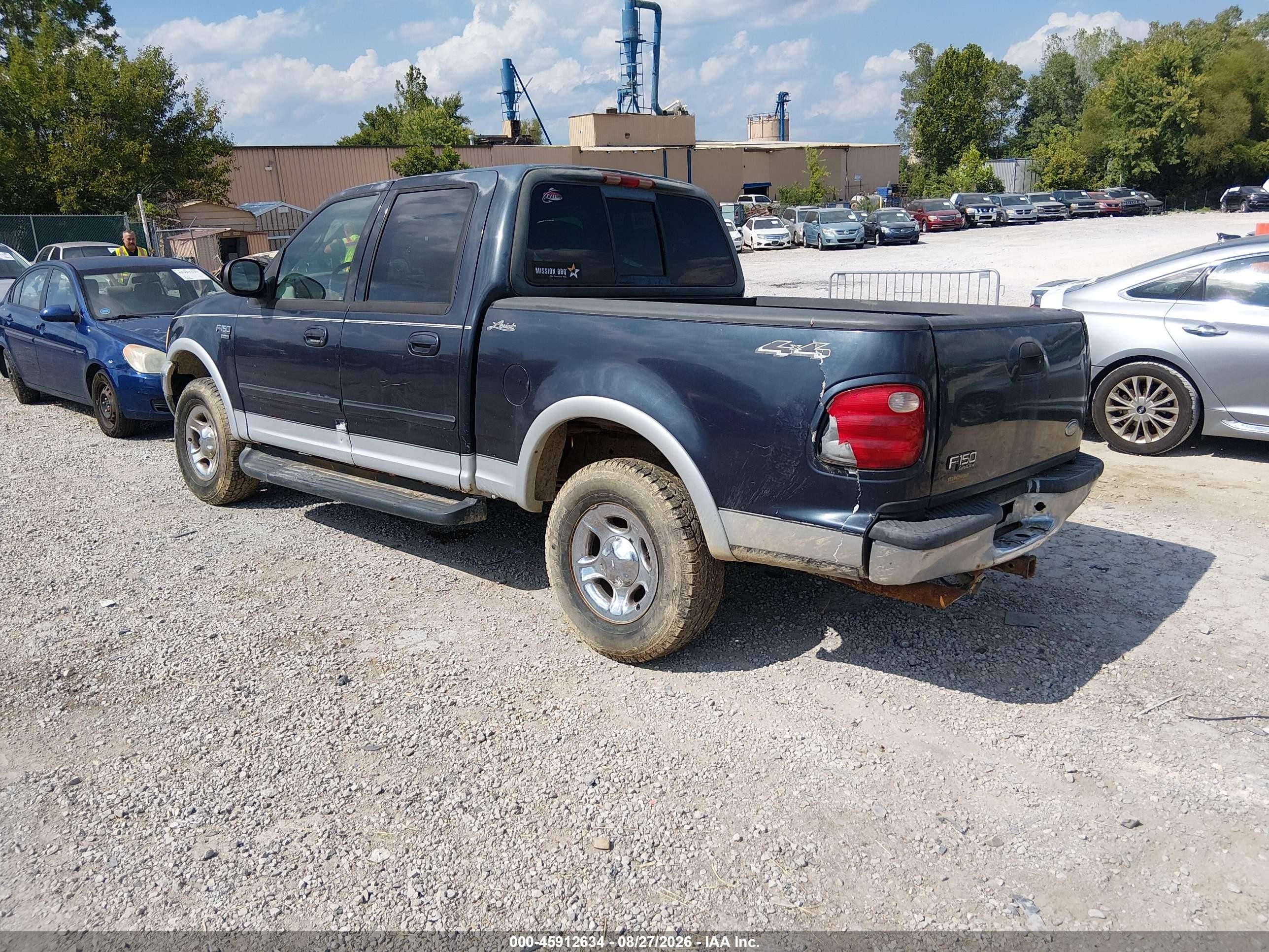 2001 Ford F-150 King Ranch Edition/lariat/xlt Blue vin: 1FTRW08L81KF96016