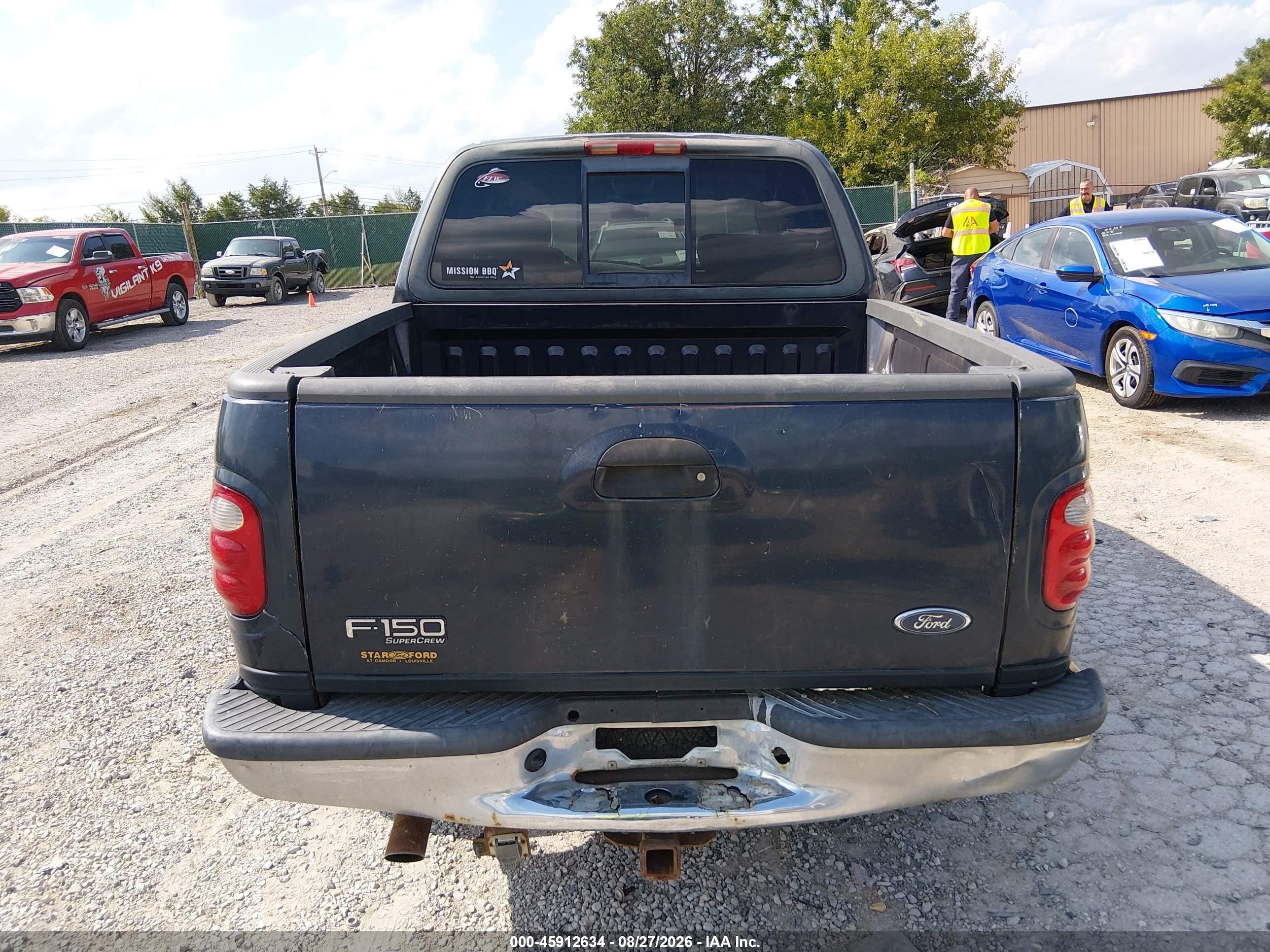 2001 Ford F-150 King Ranch Edition/lariat/xlt Blue vin: 1FTRW08L81KF96016