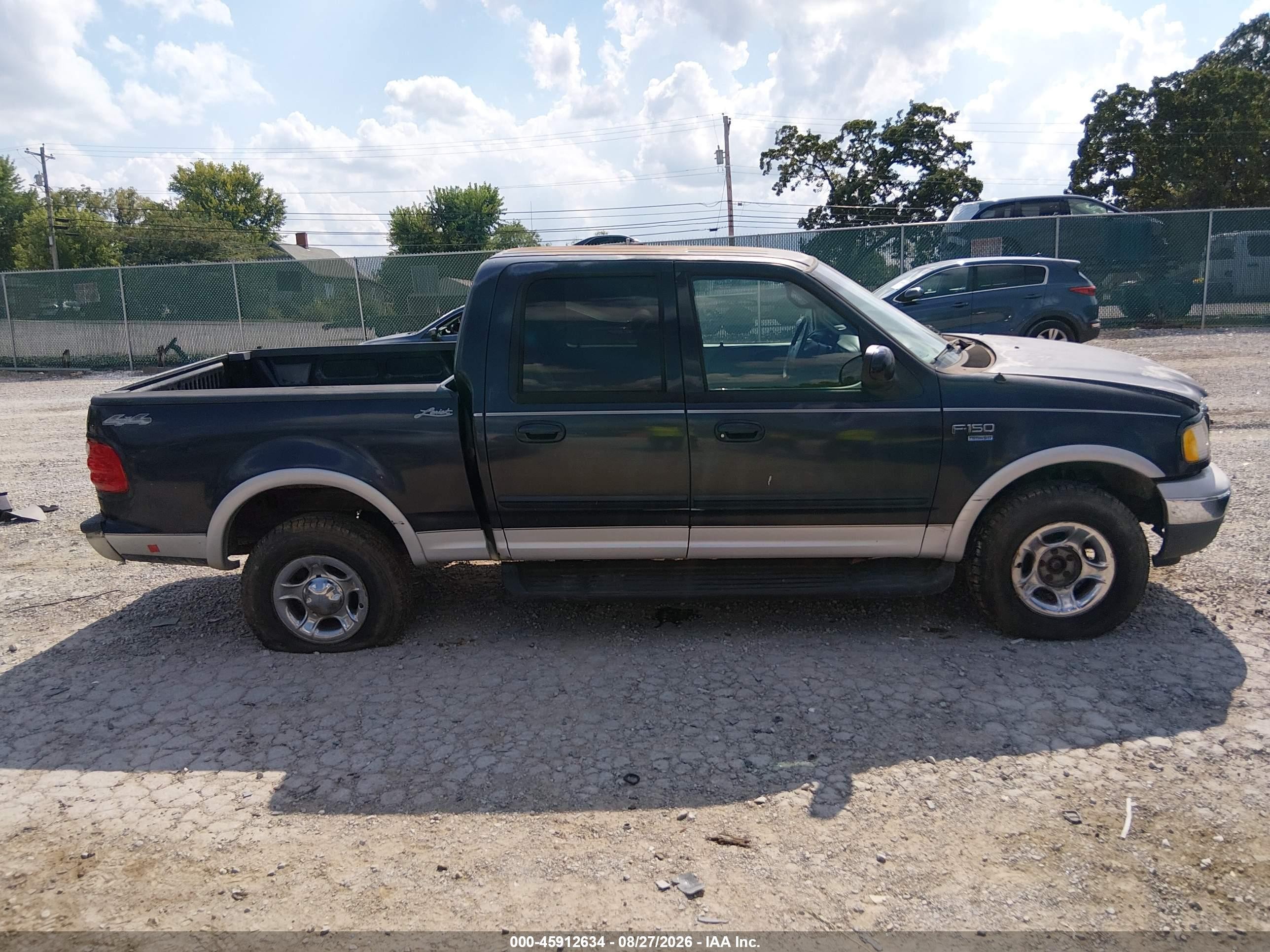 2001 Ford F-150 King Ranch Edition/lariat/xlt Blue vin: 1FTRW08L81KF96016