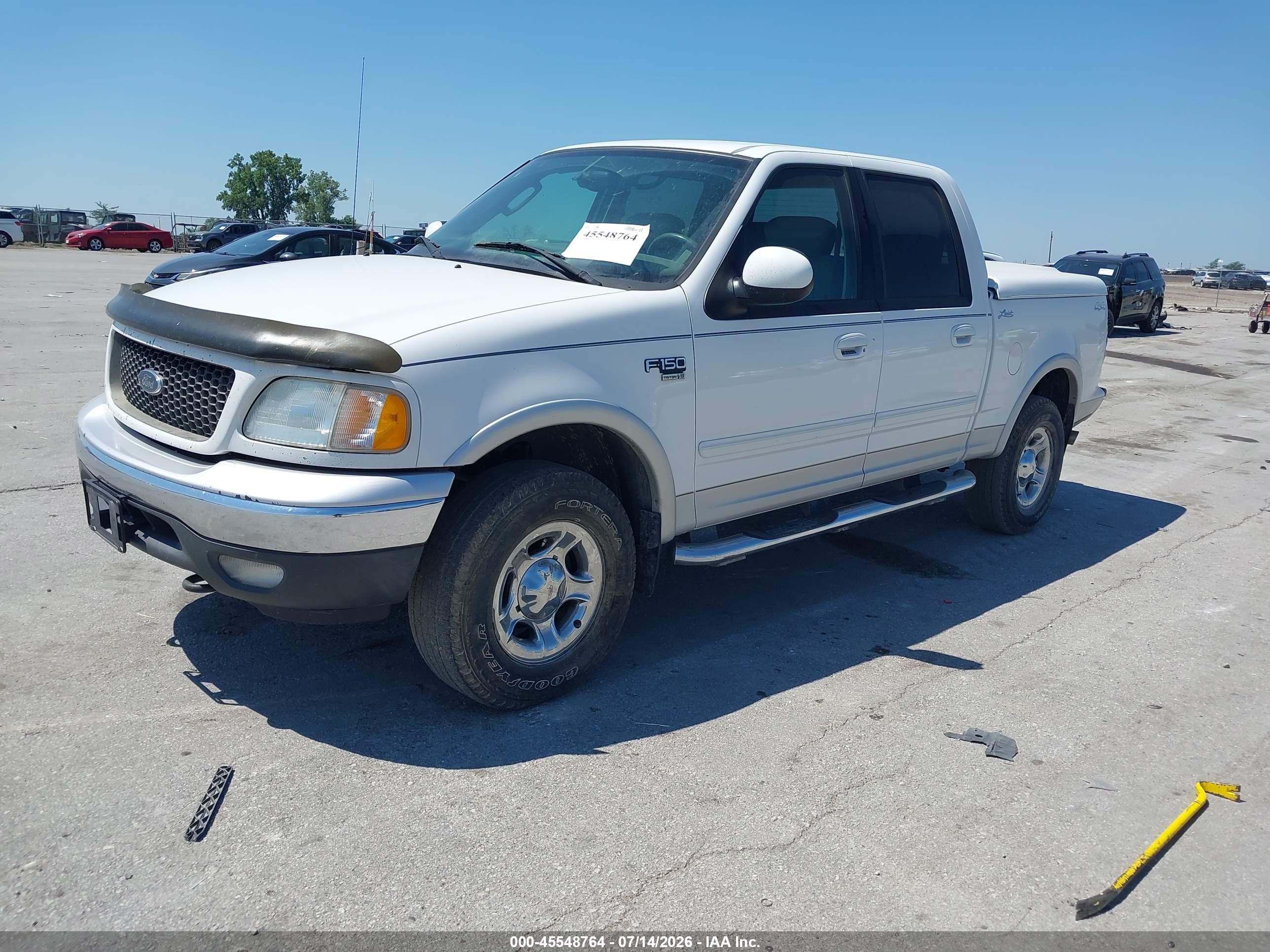 2003 Ford F-150 Lariat/xlt White vin: 1FTRW08L83KC01447