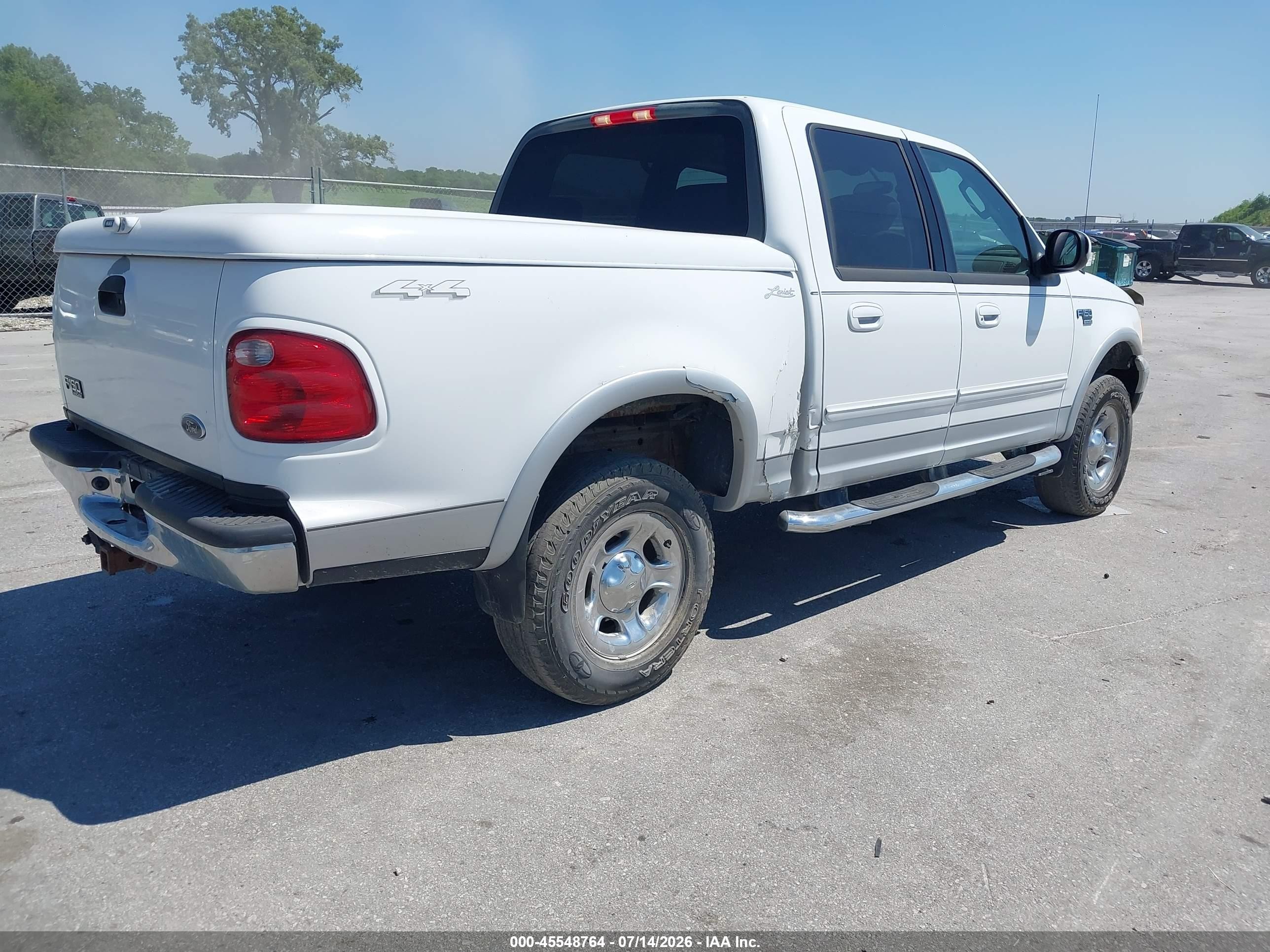 2003 Ford F-150 Lariat/xlt White vin: 1FTRW08L83KC01447