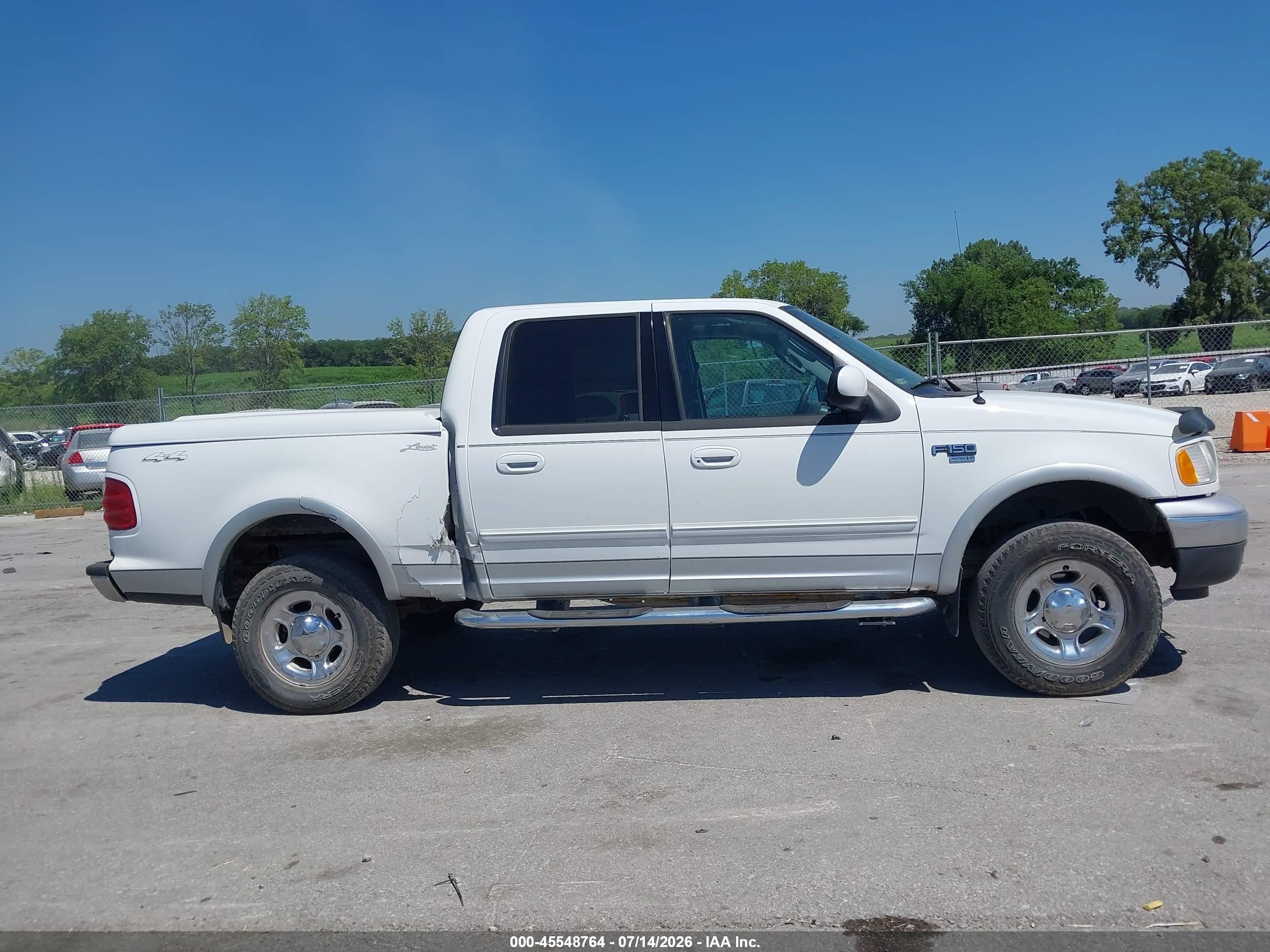 2003 Ford F-150 Lariat/xlt White vin: 1FTRW08L83KC01447
