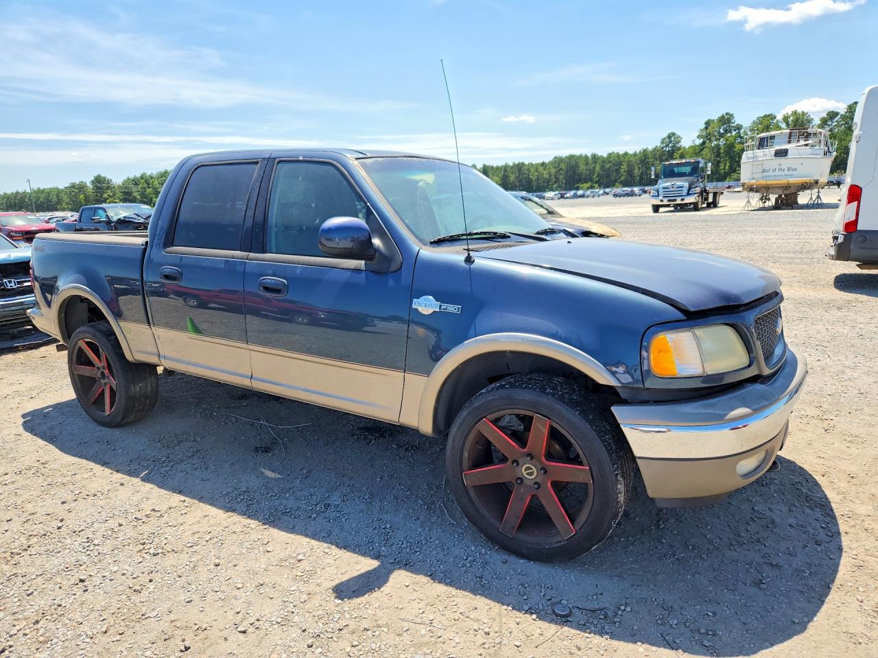 2003 Ford F150 Supercrew Blue vin: 1FTRW08L83KC23559