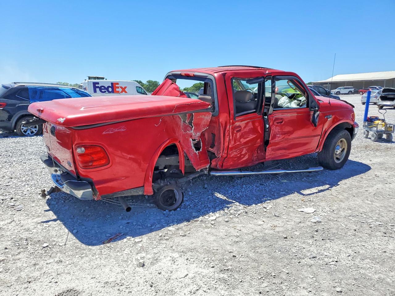 2003 Ford F150 Supercrew Red vin: 1FTRW08L83KD32703
