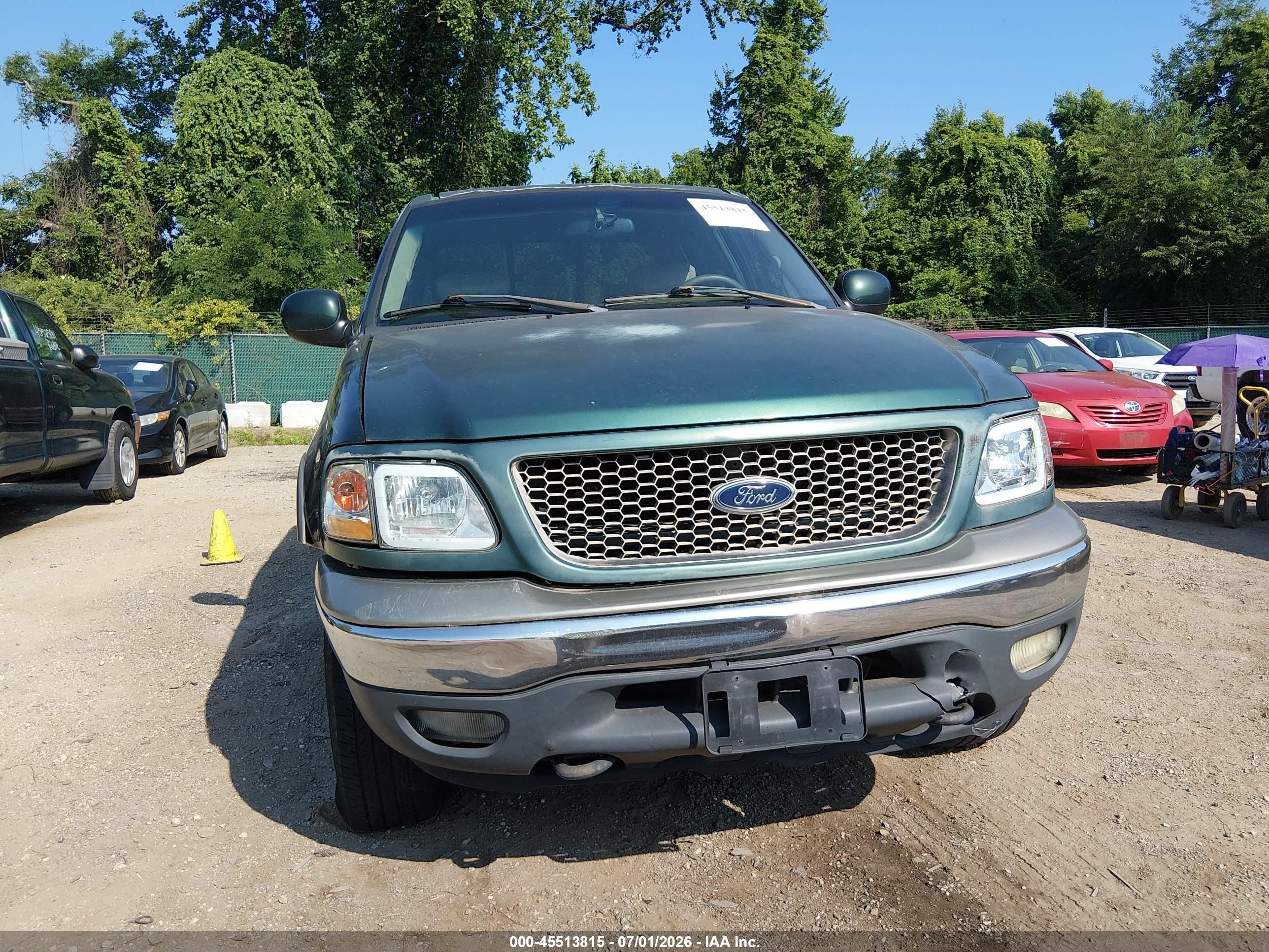 2001 Ford F-150 King Ranch Edition/lariat/xlt Green vin: 1FTRW08L91KB78354
