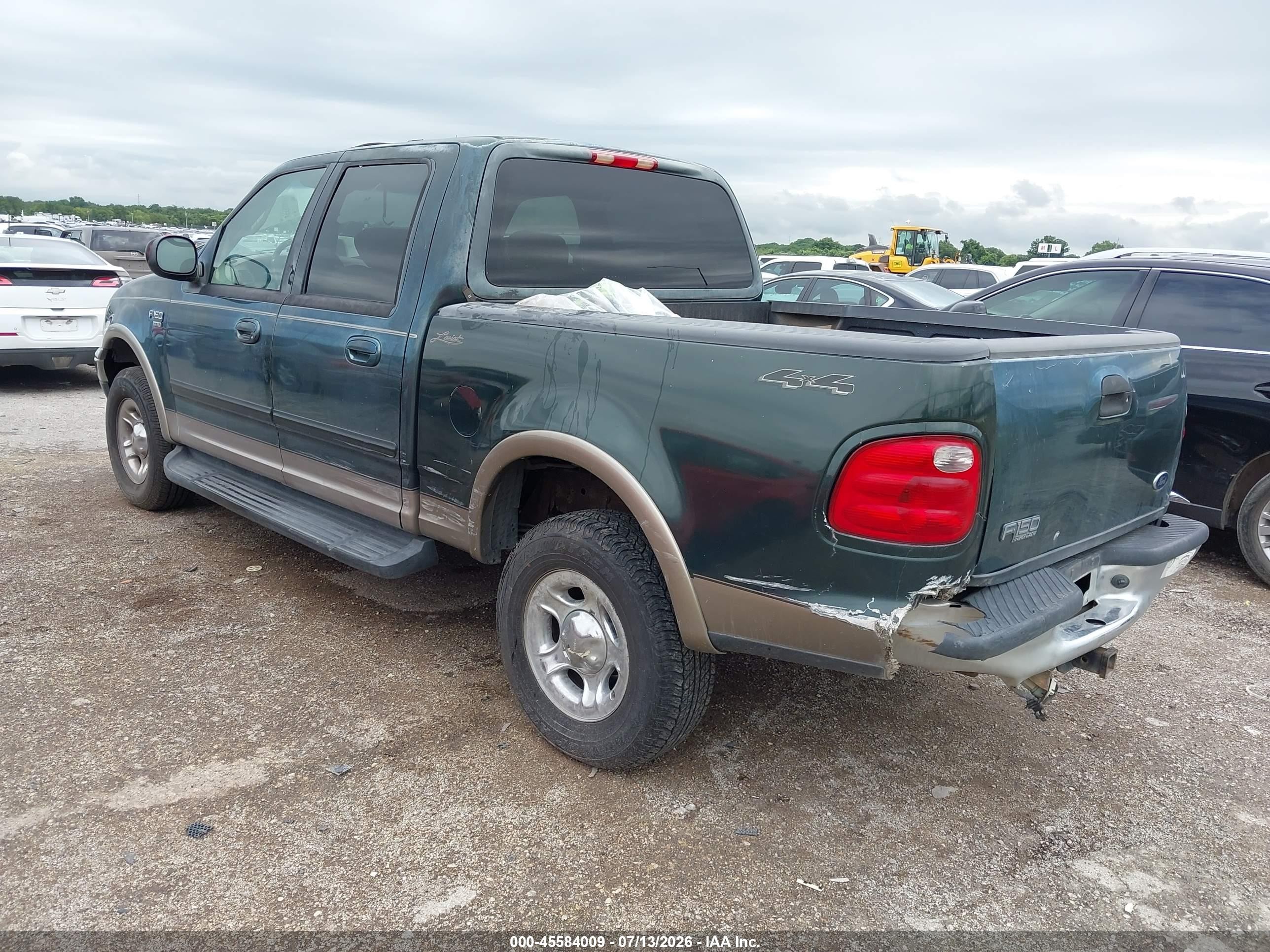 2001 Ford F-150 King Ranch Edition/lariat/xlt Green vin: 1FTRW08L91KB95753