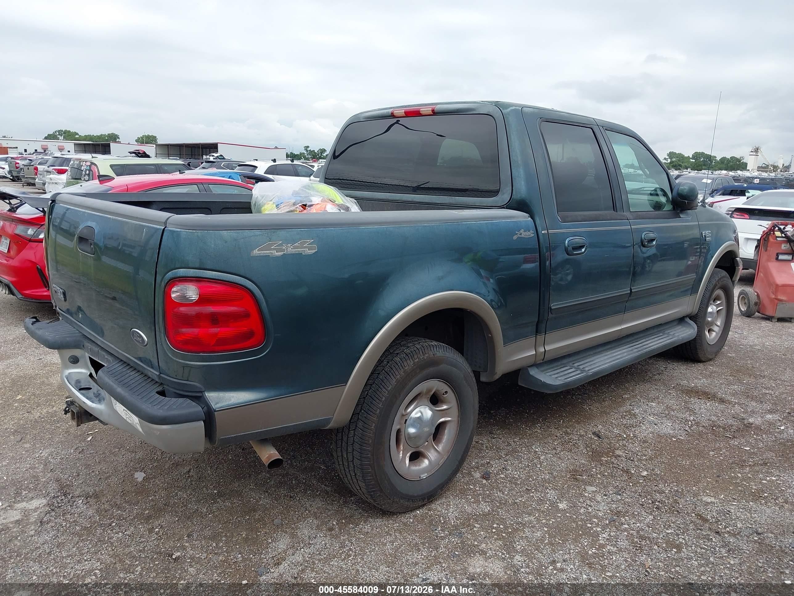 2001 Ford F-150 King Ranch Edition/lariat/xlt Green vin: 1FTRW08L91KB95753