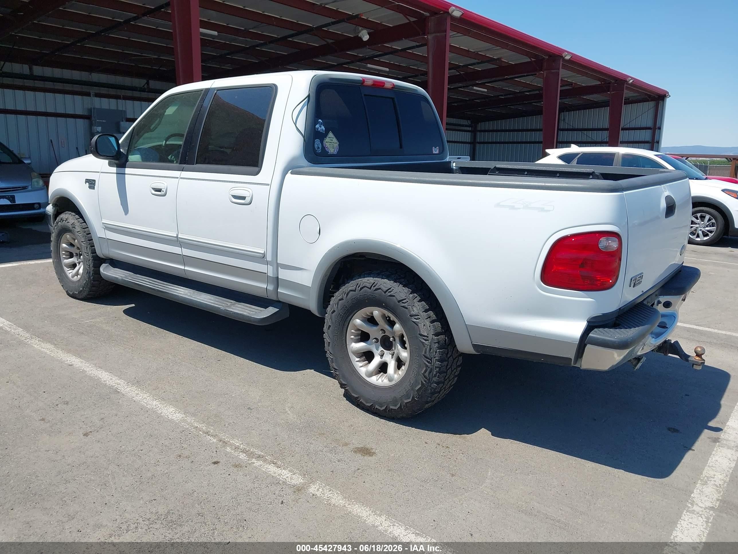 2001 Ford F-150 King Ranch Edition/lariat/xlt White vin: 1FTRW08L91KE68528
