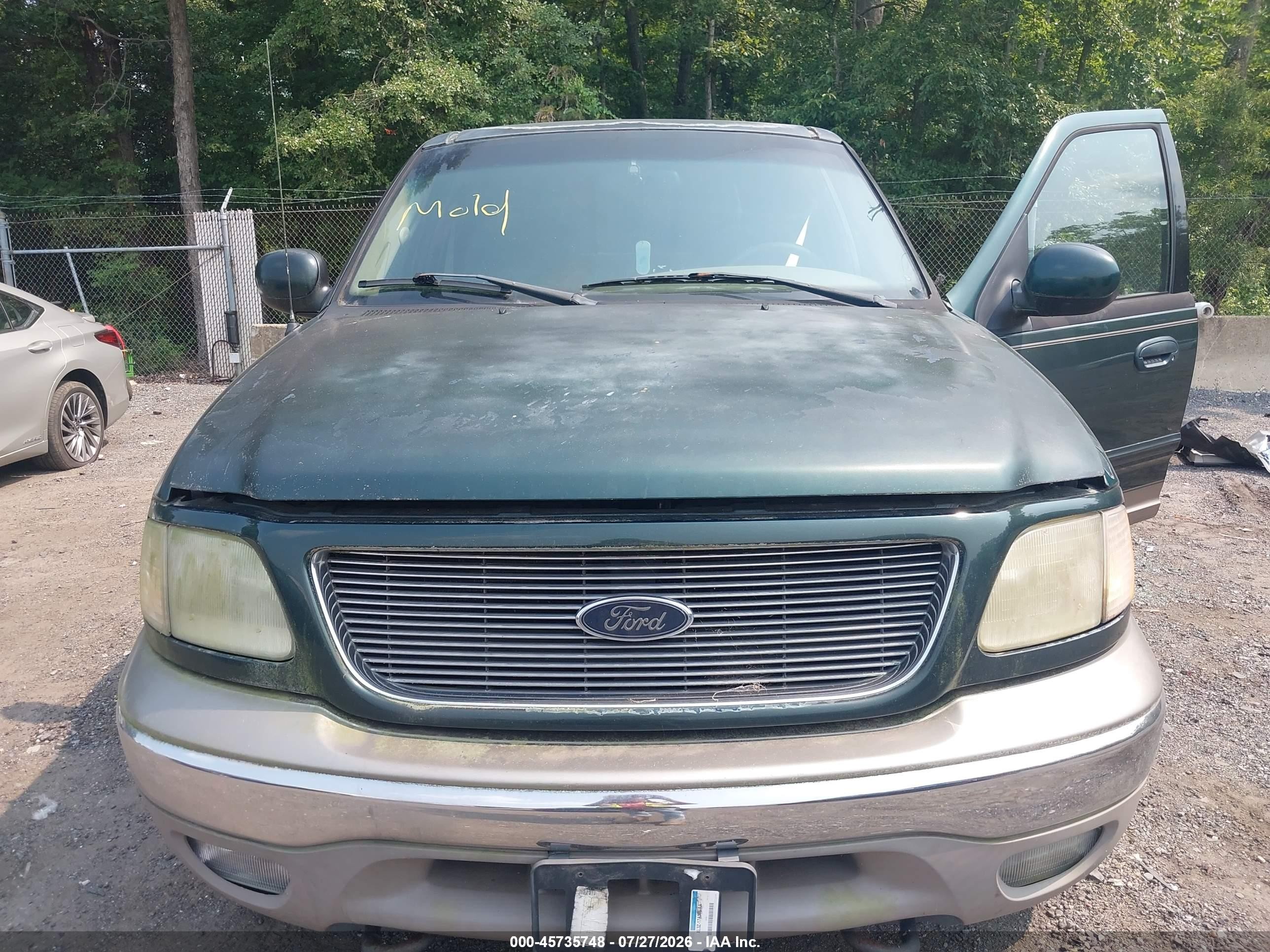 2002 Ford F-150 Lariat/xlt Green vin: 1FTRW08L92KA11106