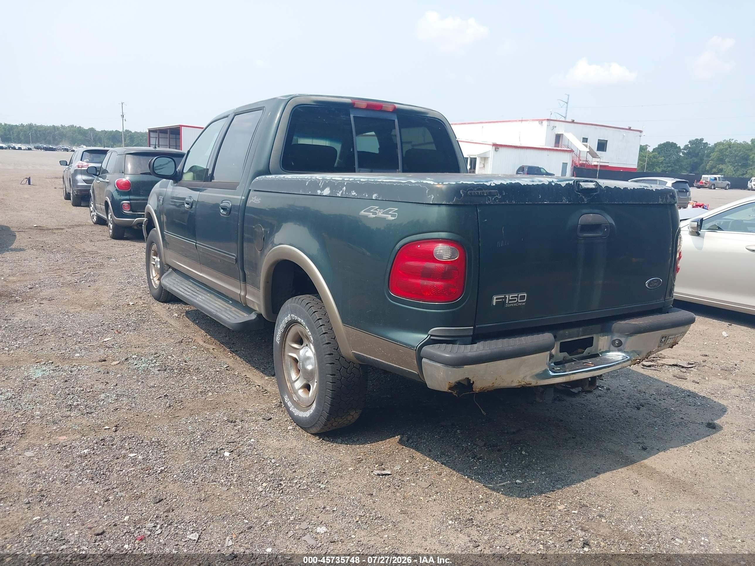 2002 Ford F-150 Lariat/xlt Green vin: 1FTRW08L92KA11106