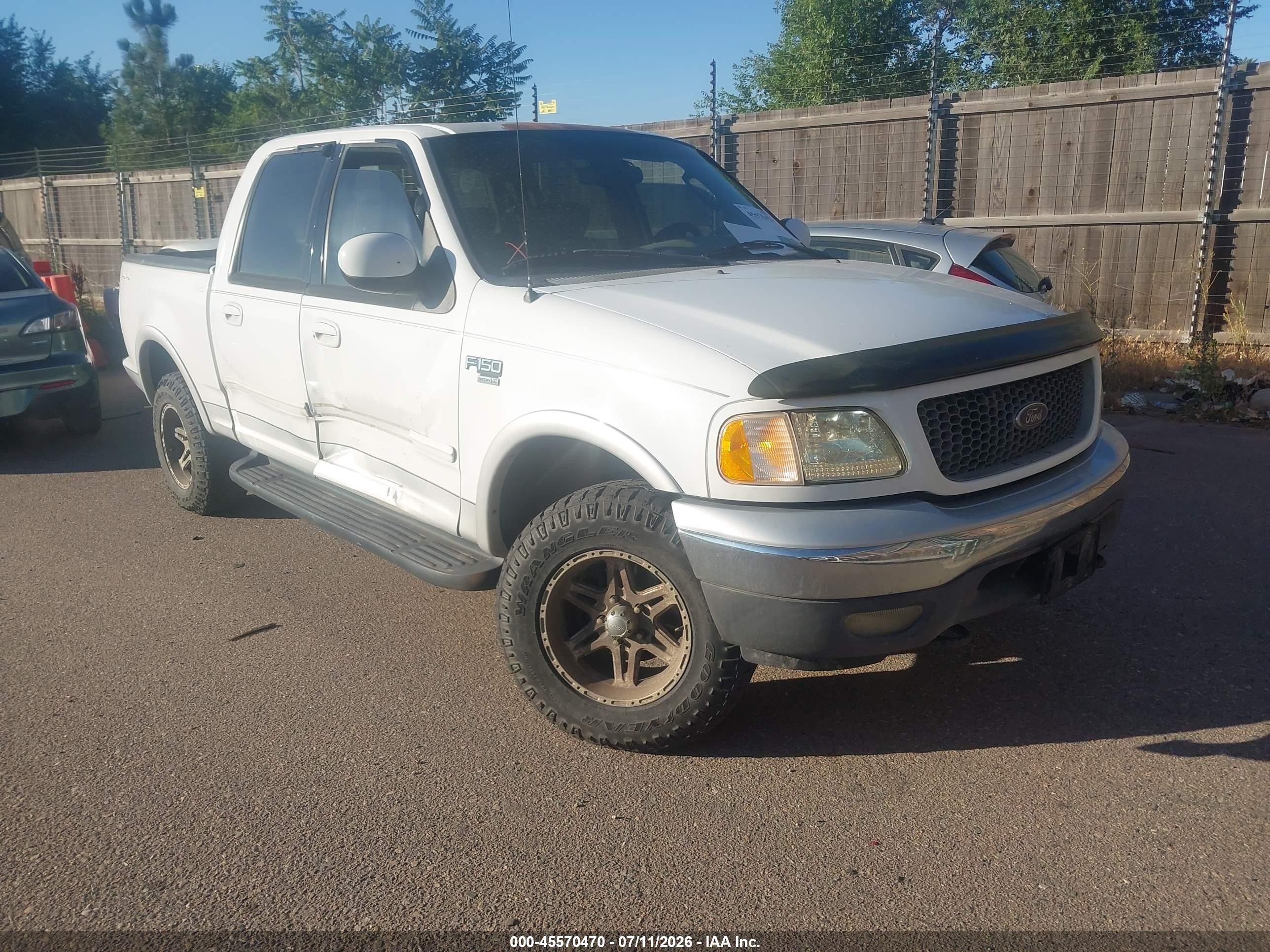 2002 Ford F-150 Lariat/xlt Белый vin: 1FTRW08L92KE16429