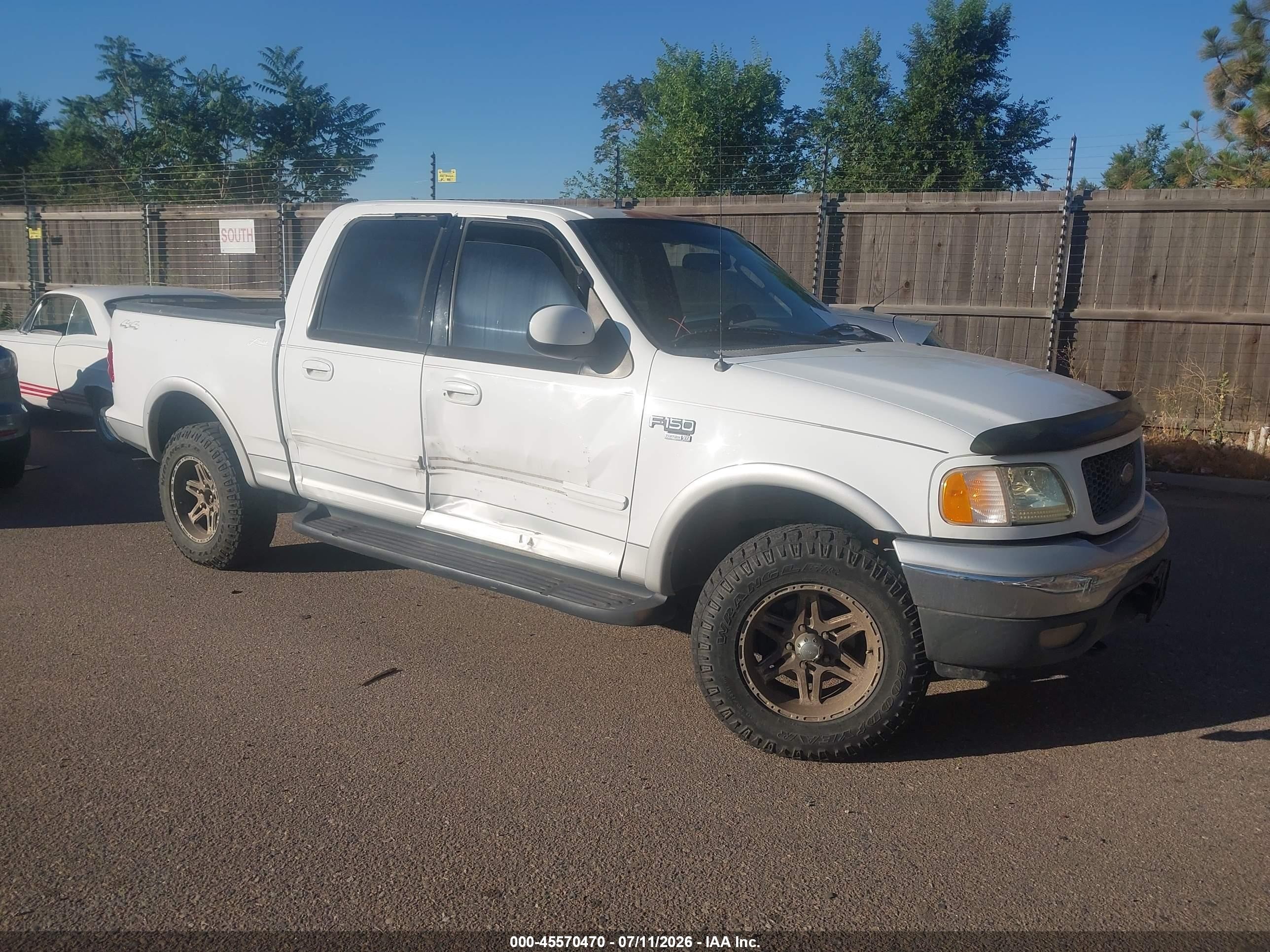 2002 Ford F-150 Lariat/xlt Белый vin: 1FTRW08L92KE16429