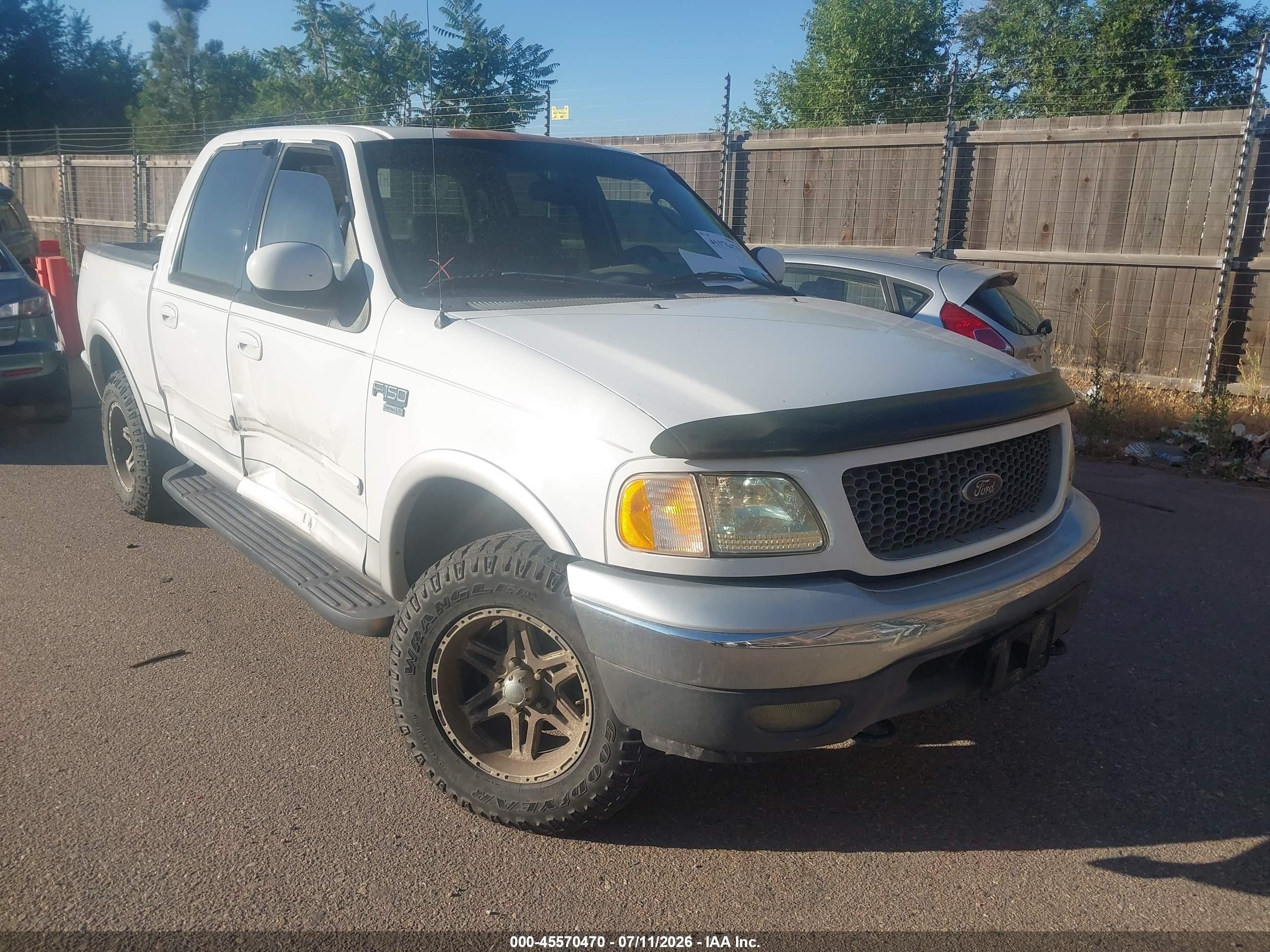 2002 Ford F-150 Lariat/xlt Белый vin: 1FTRW08L92KE16429