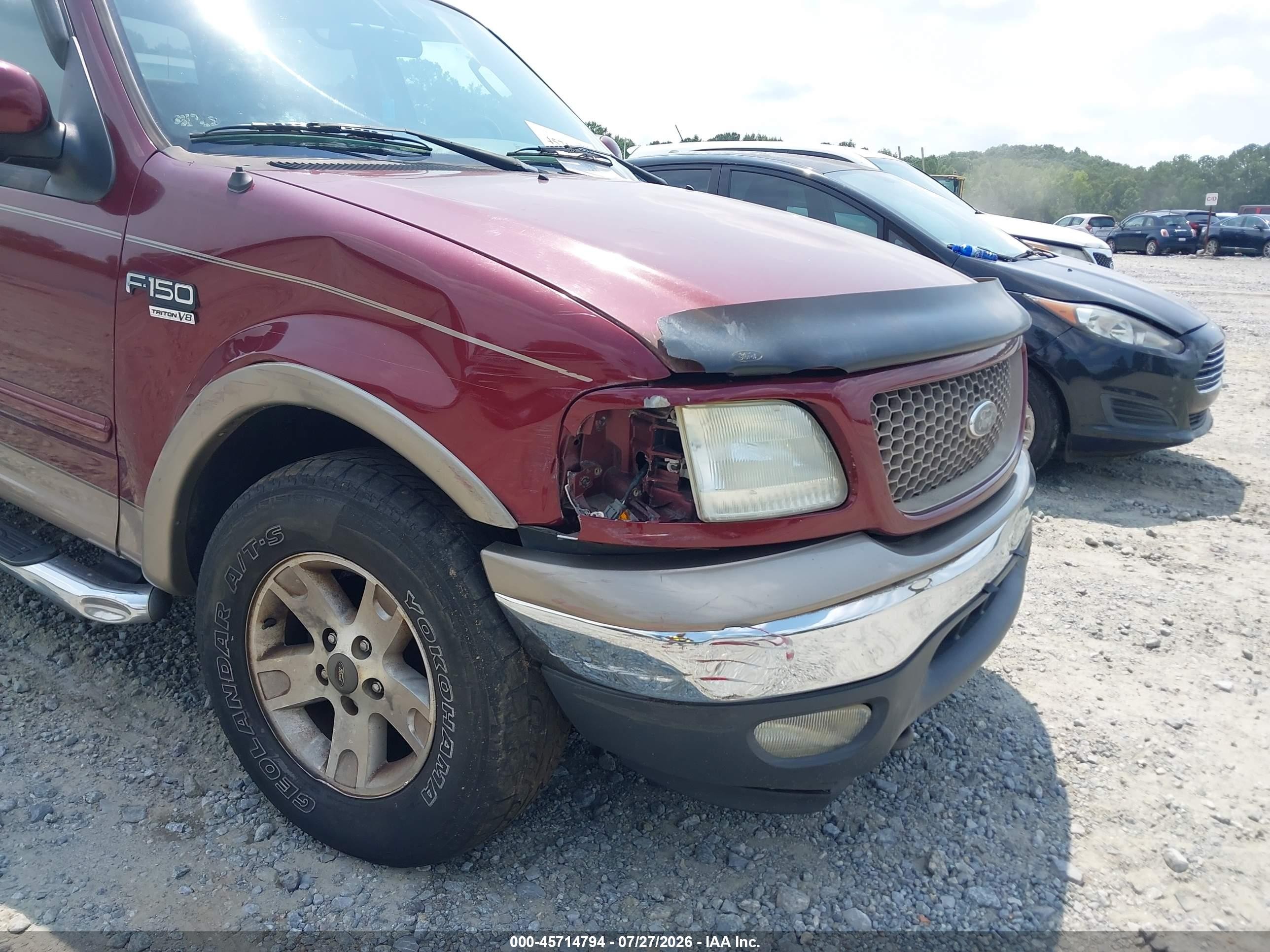 2003 Ford F-150 Lariat/xlt Burgundy vin: 1FTRW08L93KA97972