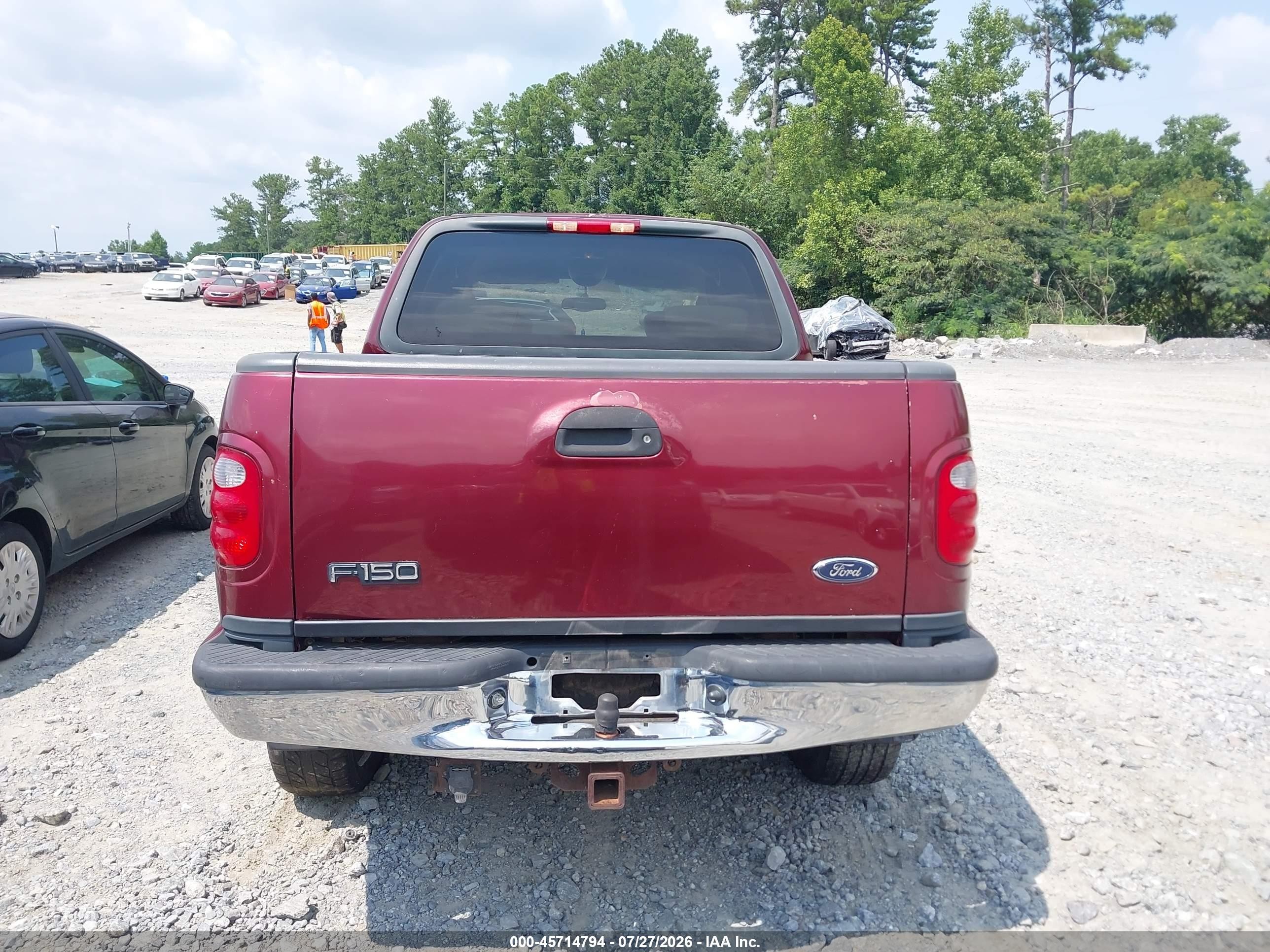 2003 Ford F-150 Lariat/xlt Burgundy vin: 1FTRW08L93KA97972