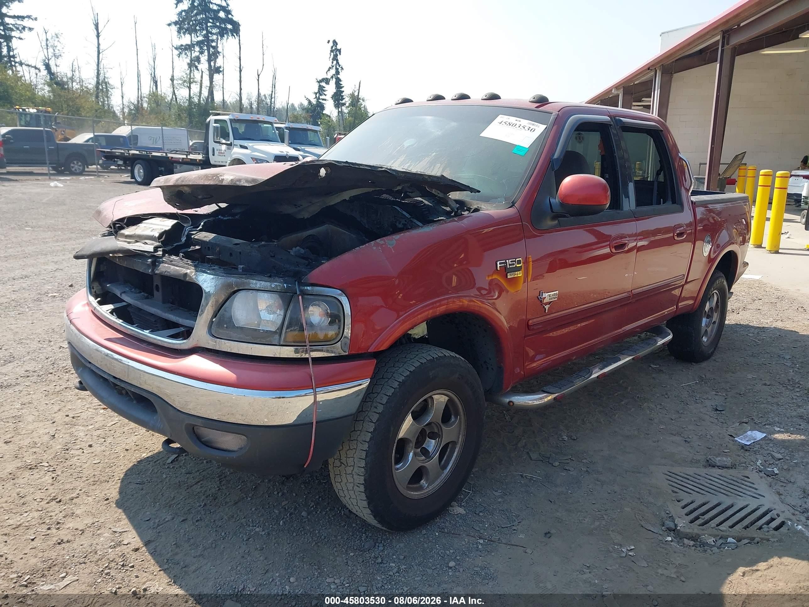 2001 Ford F-150 King Ranch Edition/lariat/xlt Red vin: 1FTRW08LX1KE31052