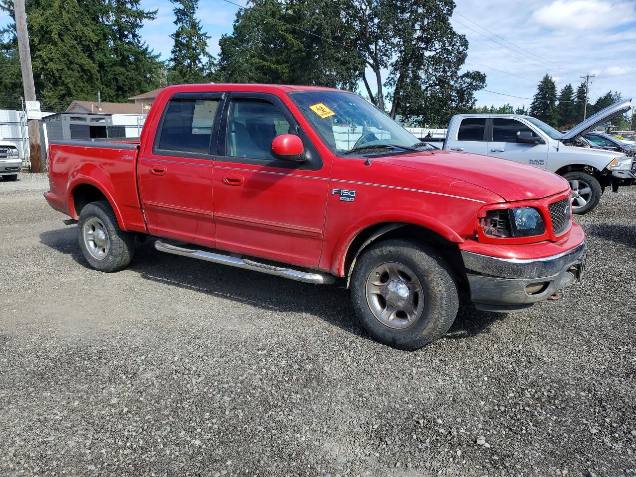 2001 Ford F150 Supercrew Red vin: 1FTRW08LX1KE89582