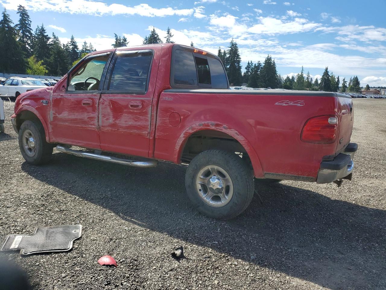 2001 Ford F150 Supercrew Red vin: 1FTRW08LX1KE89582