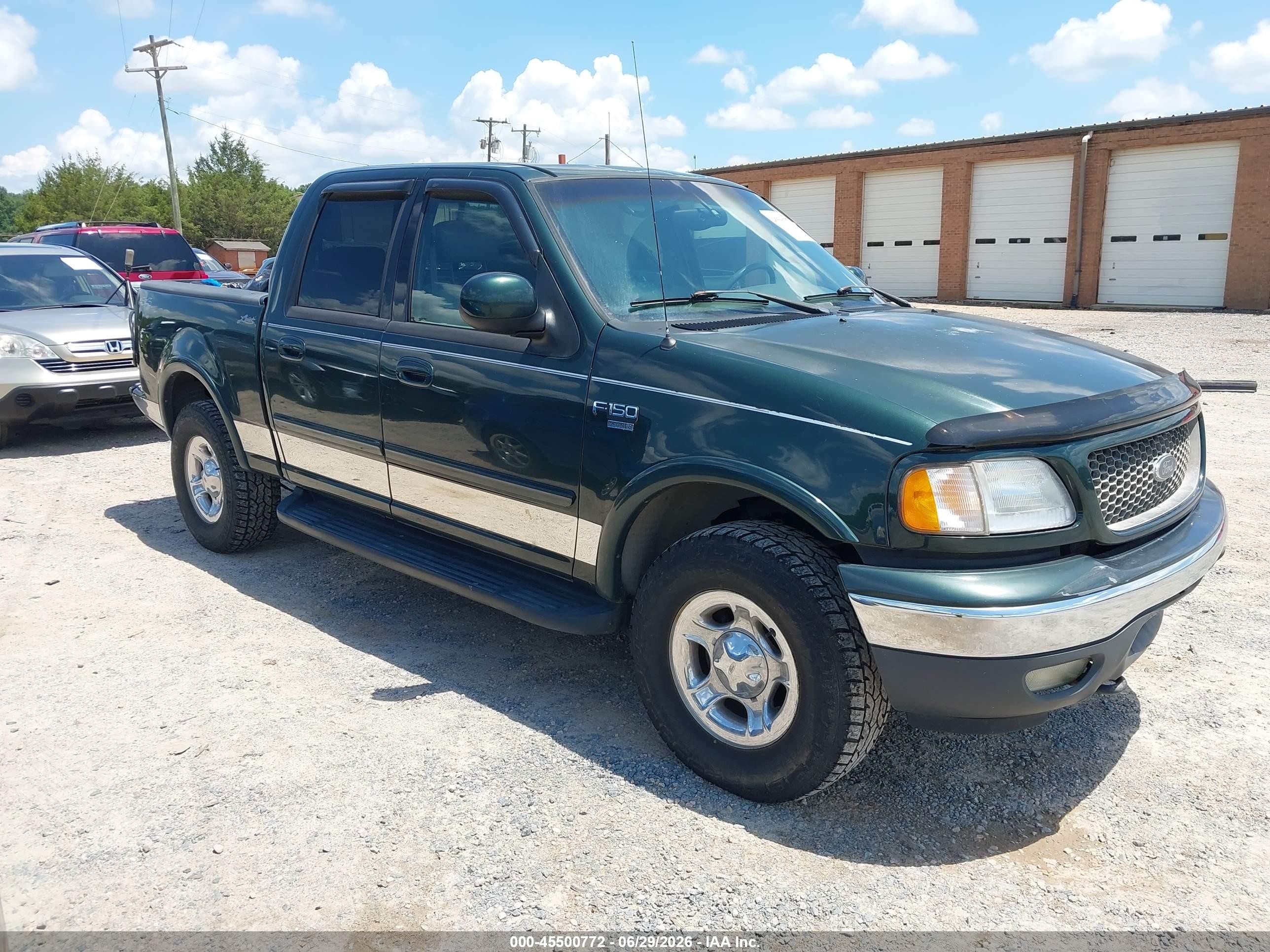 2001 Ford F-150 King Ranch Edition/lariat/xlt Green vin: 1FTRW08LX1KF79704
