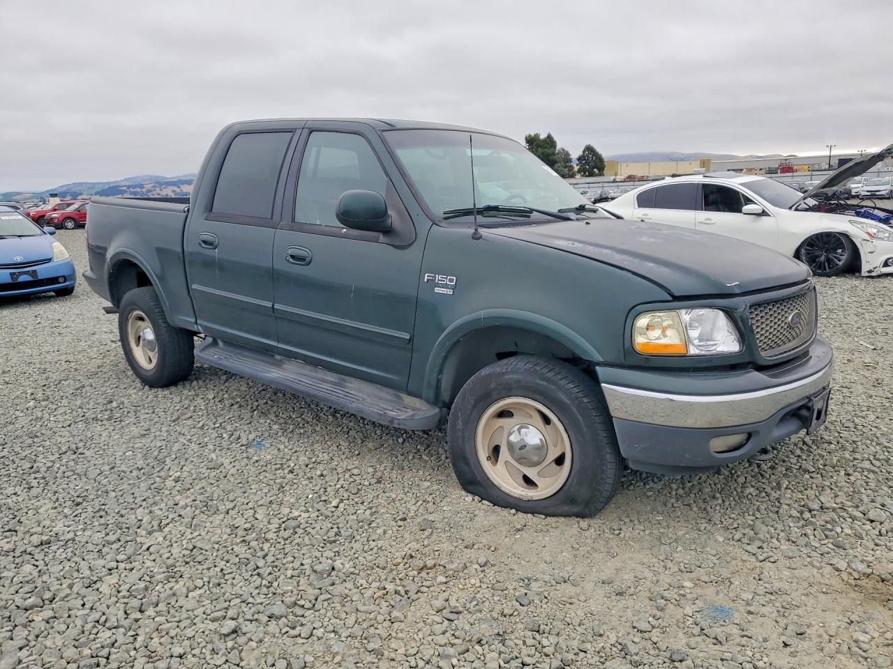 2001 Ford F150 Supercrew Green vin: 1FTRW08LX1KF90542