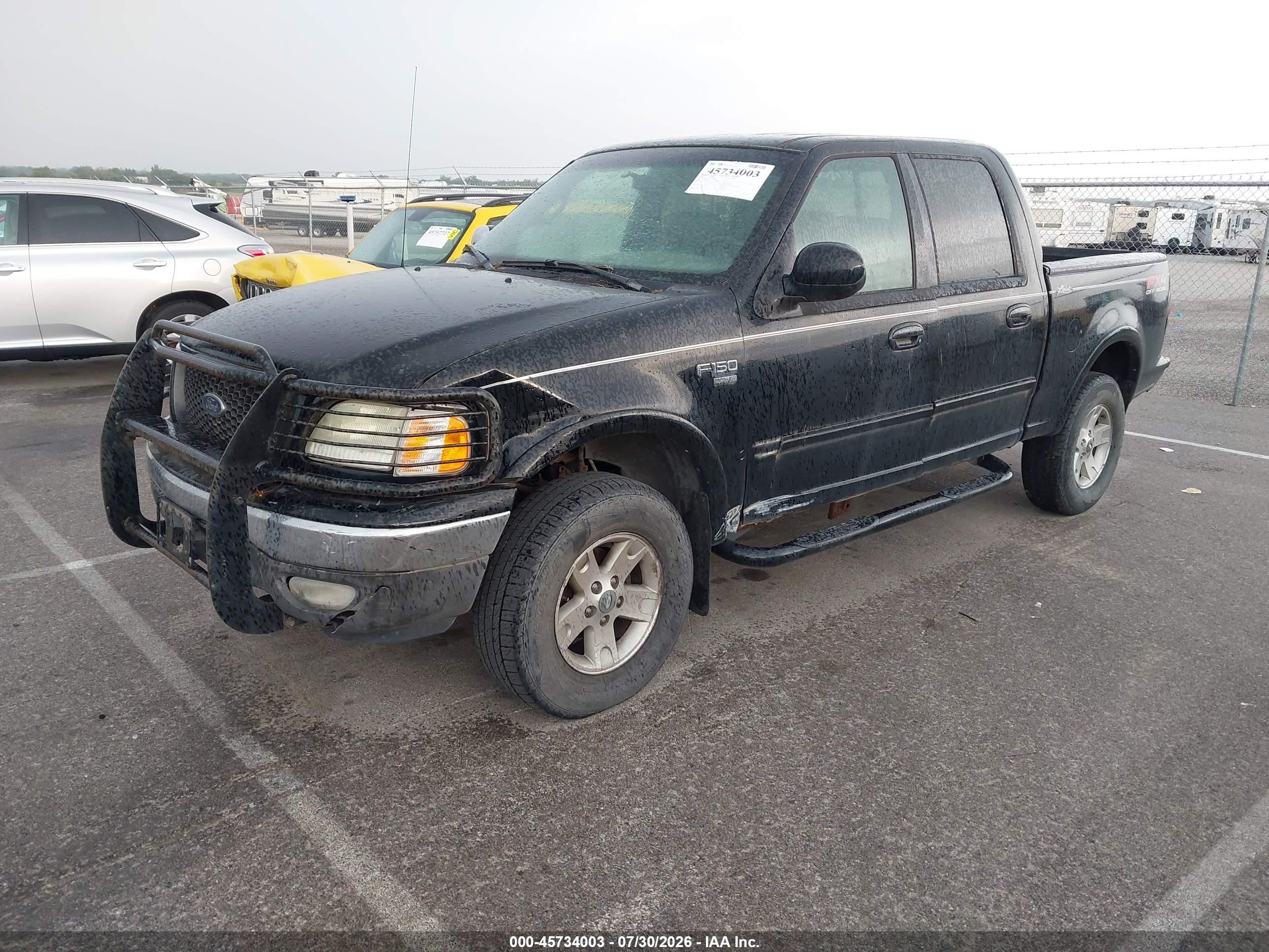 2002 Ford F-150 Lariat/xlt Черный vin: 1FTRW08LX2KA05167