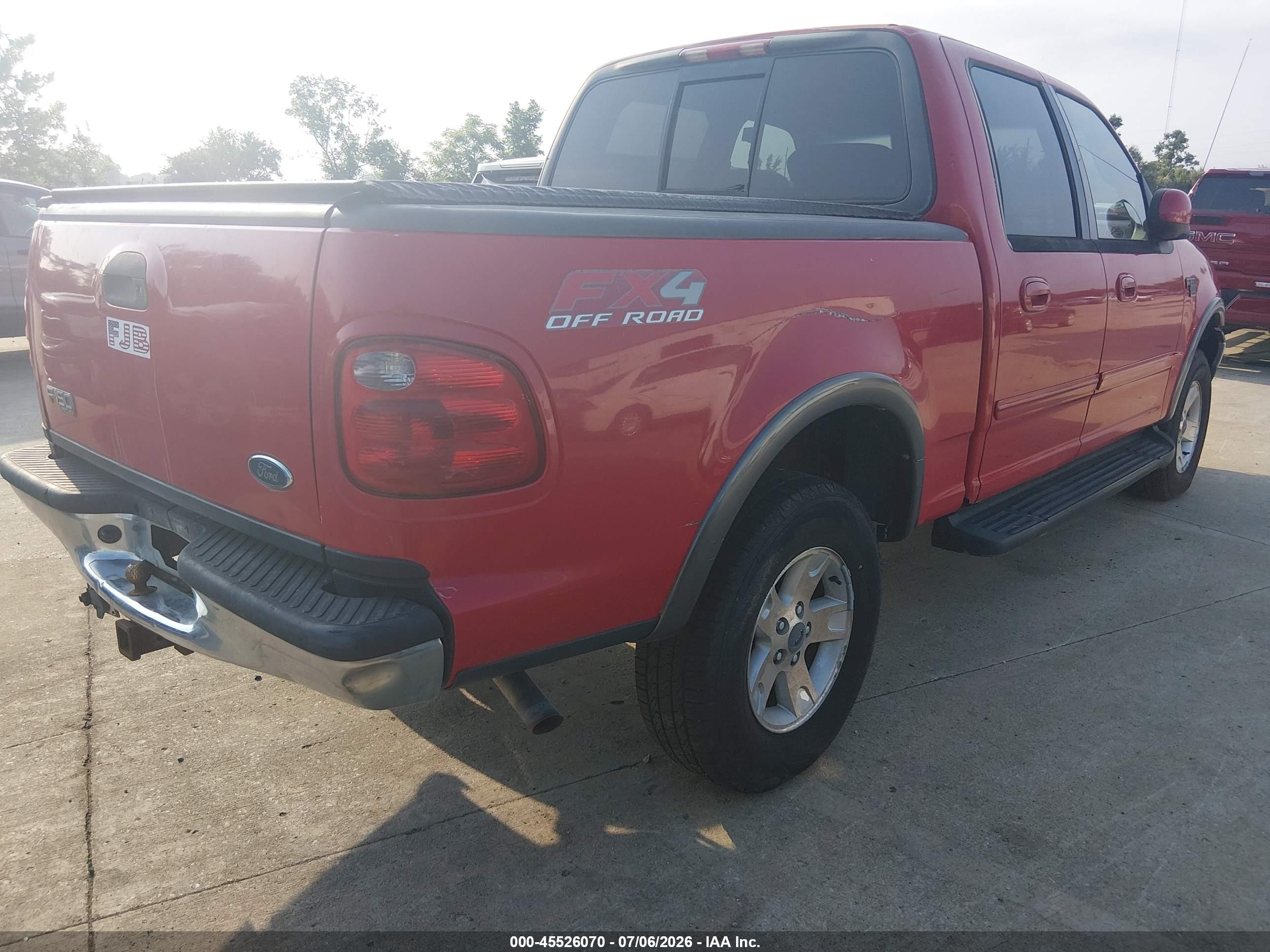 2002 Ford F-150 Lariat/xlt Red vin: 1FTRW08LX2KB69762