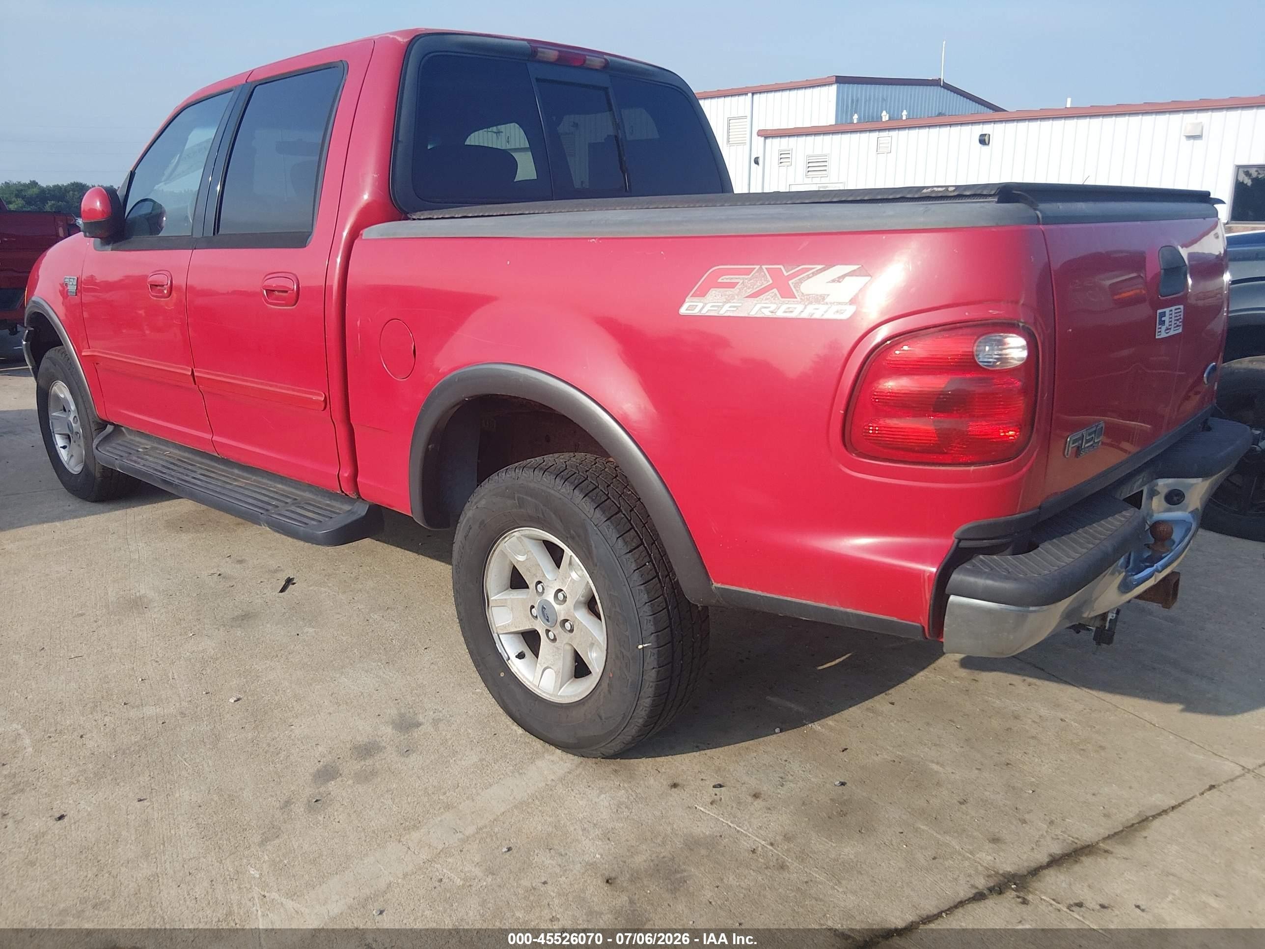 2002 Ford F-150 Lariat/xlt Red vin: 1FTRW08LX2KB69762