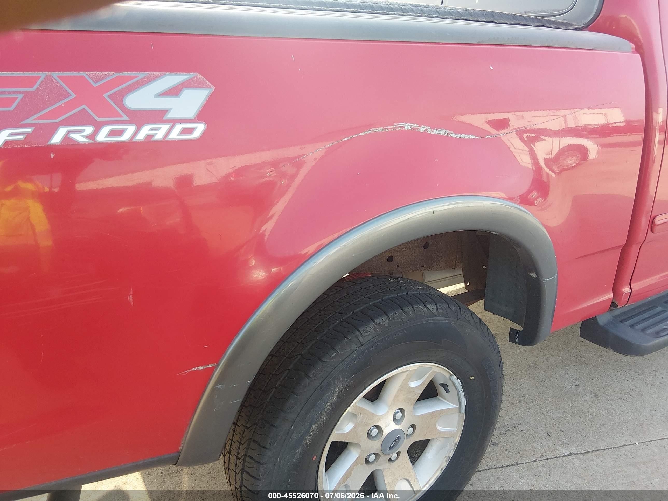 2002 Ford F-150 Lariat/xlt Red vin: 1FTRW08LX2KB69762