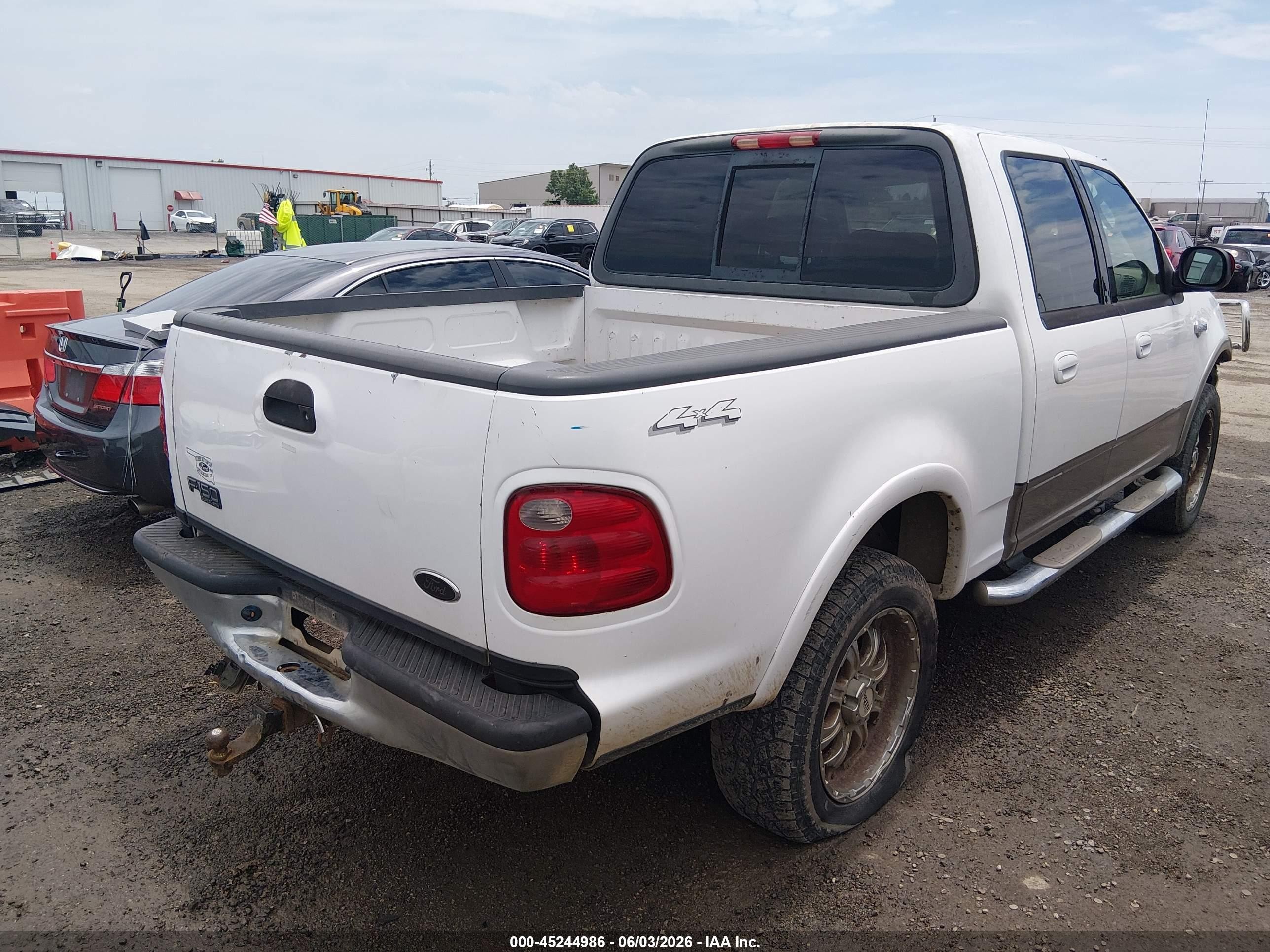 2003 Ford F-150 Lariat/xlt White vin: 1FTRW08LX3KC12689