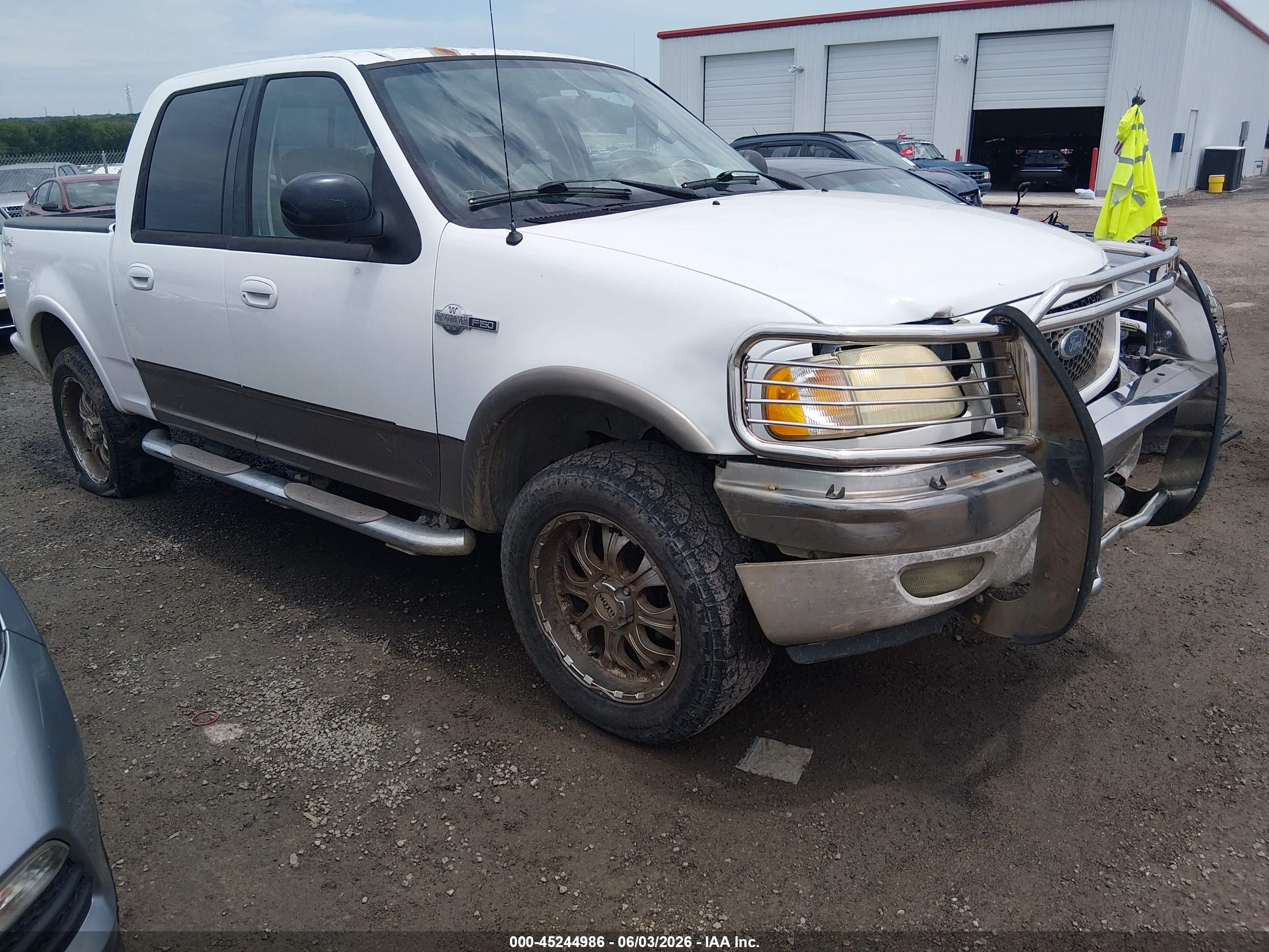 2003 Ford F-150 Lariat/xlt White vin: 1FTRW08LX3KC12689