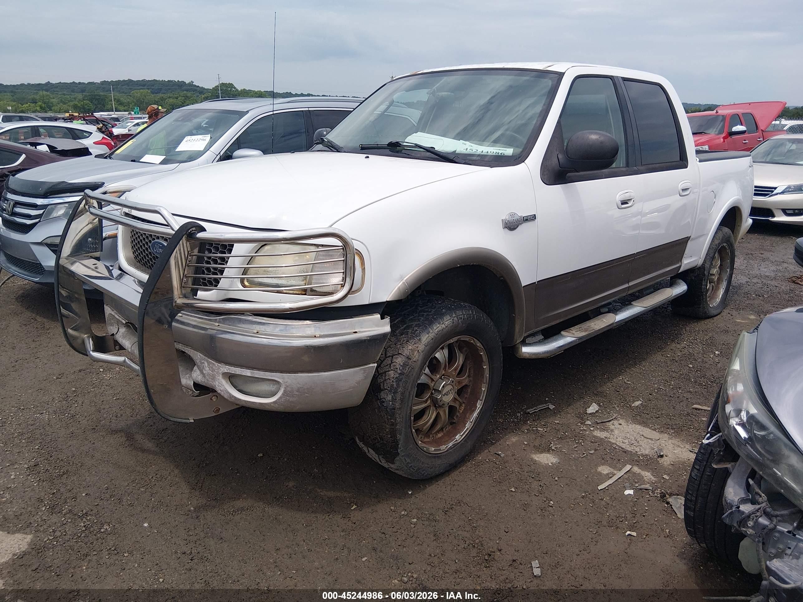 2003 Ford F-150 Lariat/xlt White vin: 1FTRW08LX3KC12689