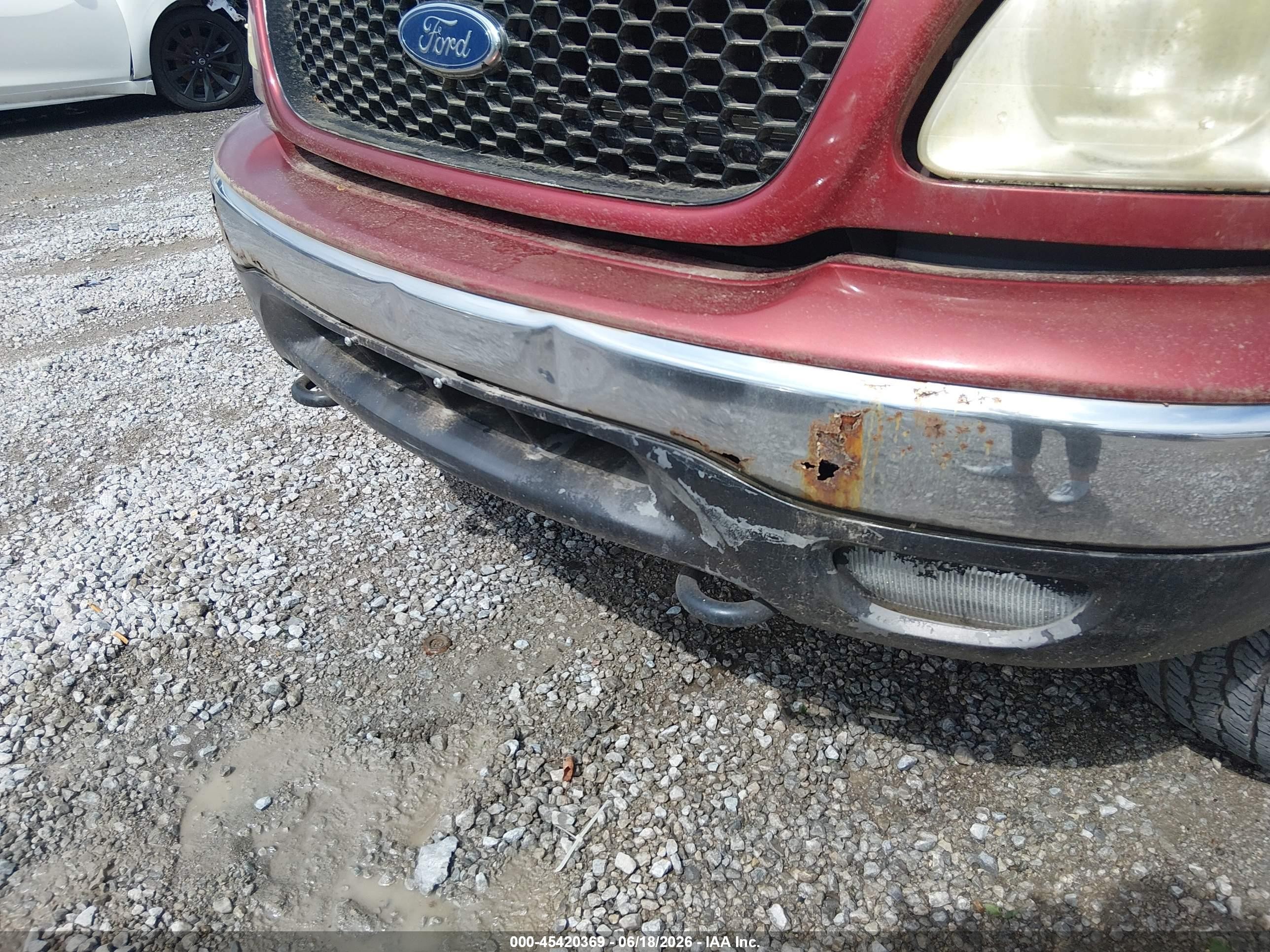 2003 Ford F-150 Lariat/xlt Burgundy vin: 1FTRW08LX3KD04448