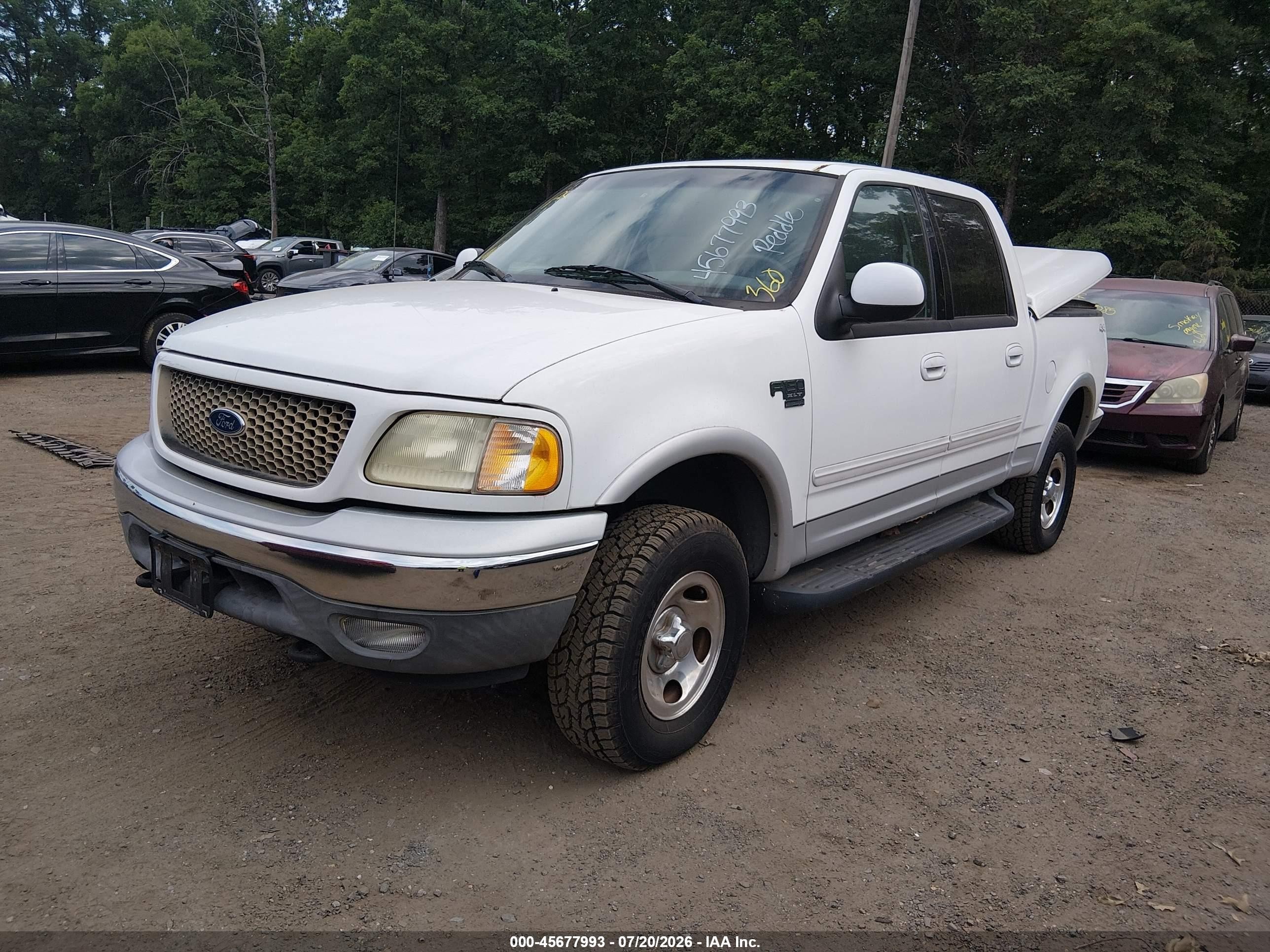 2003 Ford F-150 Lariat/xlt Белый vin: 1FTRW08LX3KD61782