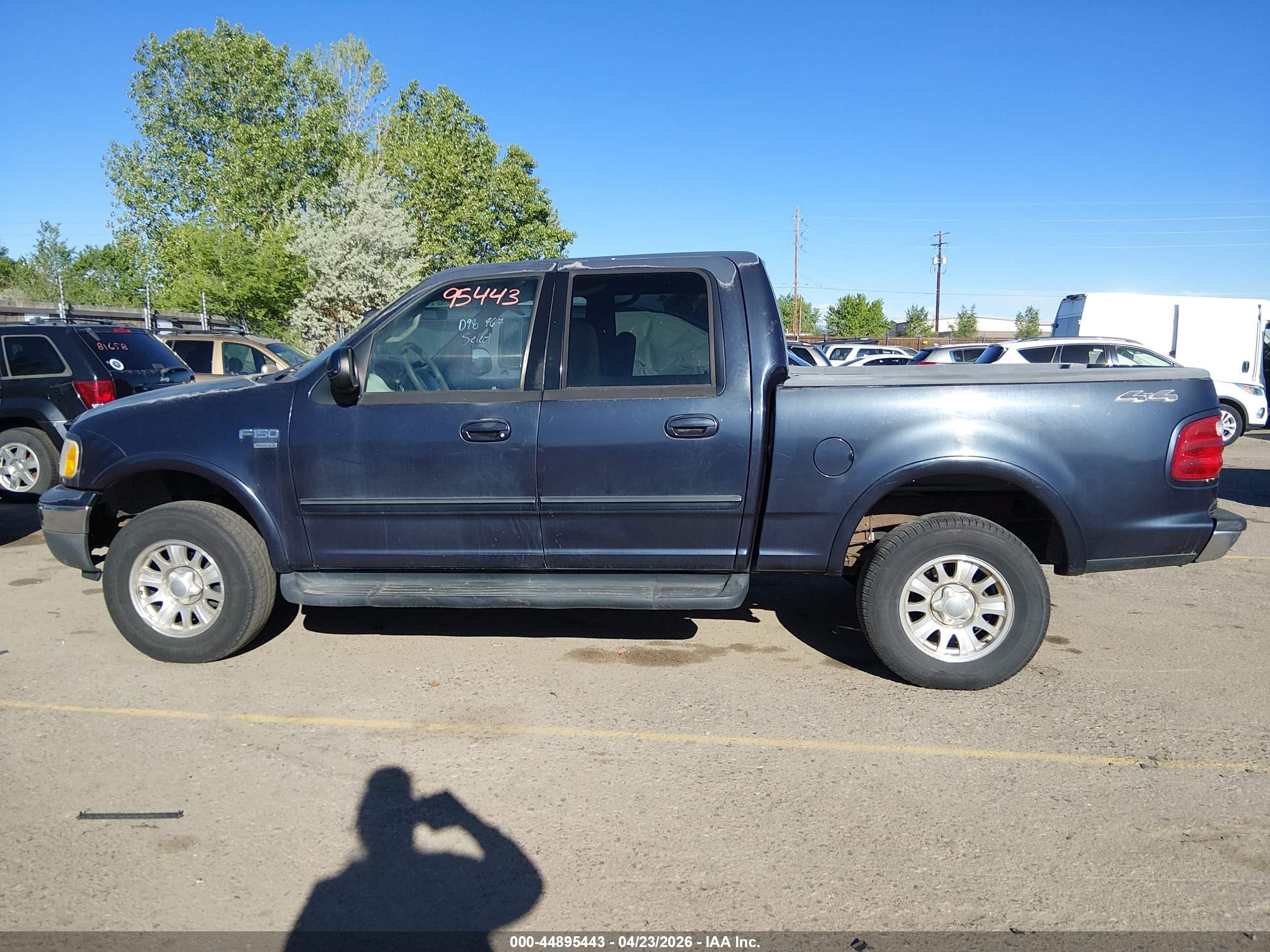 2001 Ford F-150 King Ranch Edition/lariat/xlt Blue vin: 1FTRW08W11KD98467