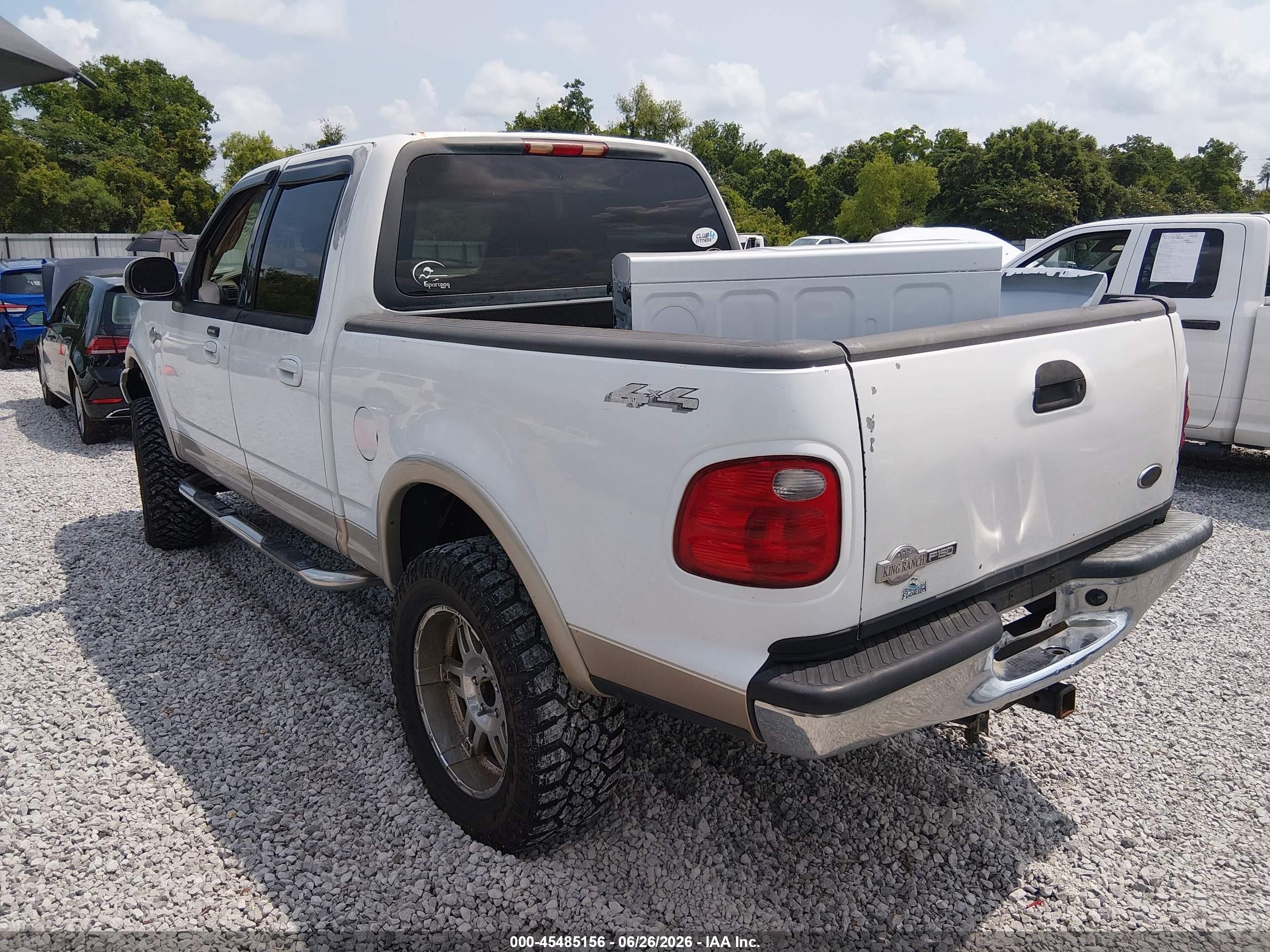 2001 Ford F-150 King Ranch Edition/lariat/xlt Белый vin: 1FTRW08W21KB09564