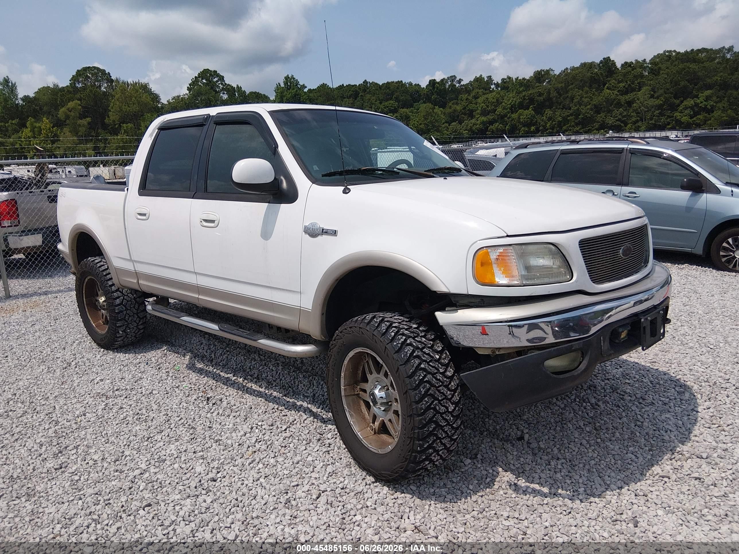 2001 Ford F-150 King Ranch Edition/lariat/xlt Белый vin: 1FTRW08W21KB09564