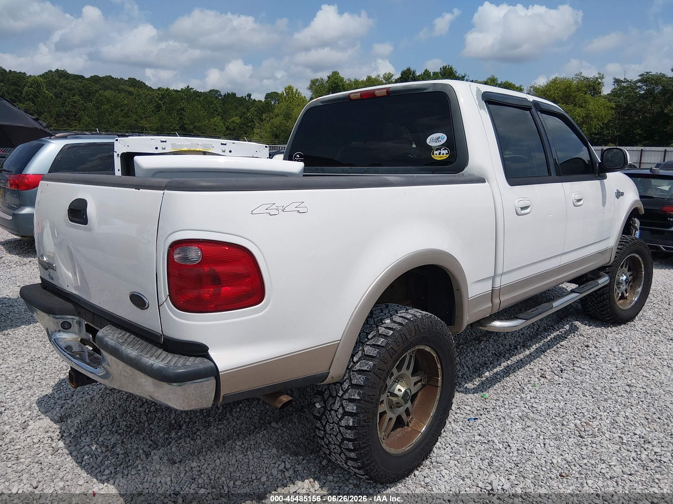2001 Ford F-150 King Ranch Edition/lariat/xlt Белый vin: 1FTRW08W21KB09564