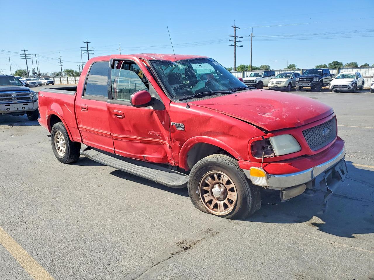 2001 Ford F150 Supercrew Red vin: 1FTRW08W31KE67255