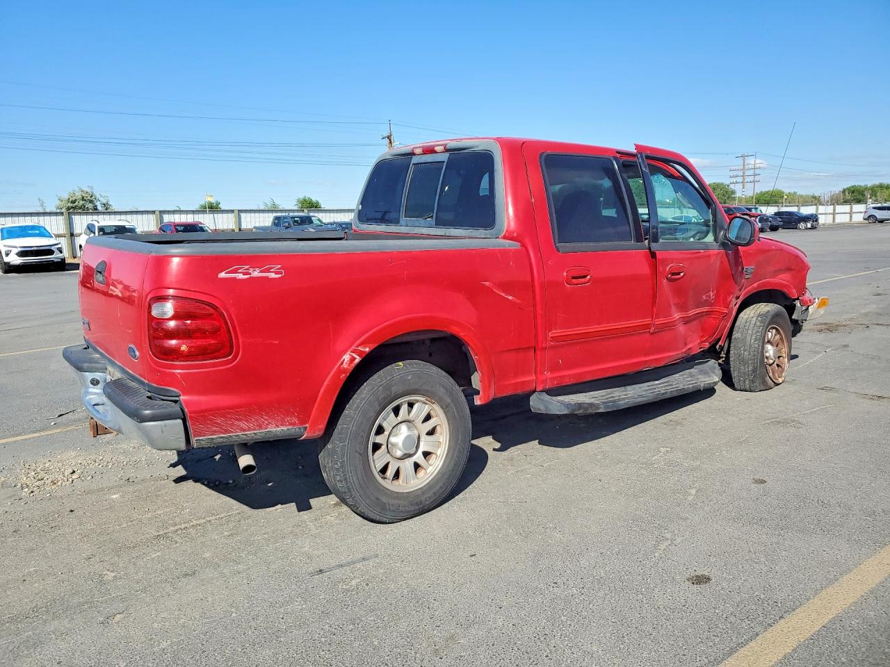 2001 Ford F150 Supercrew Red vin: 1FTRW08W31KE67255