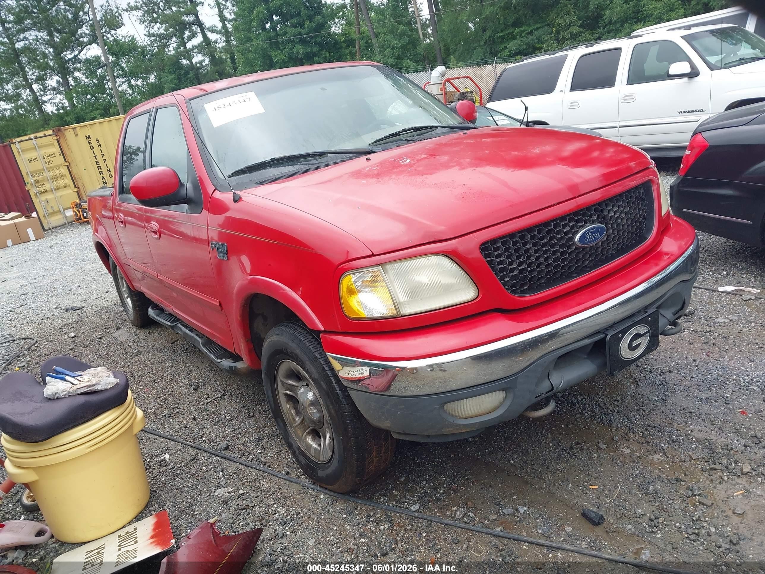 2001 Ford F-150 King Ranch Edition/lariat/xlt Red vin: 1FTRW08W71KD81642