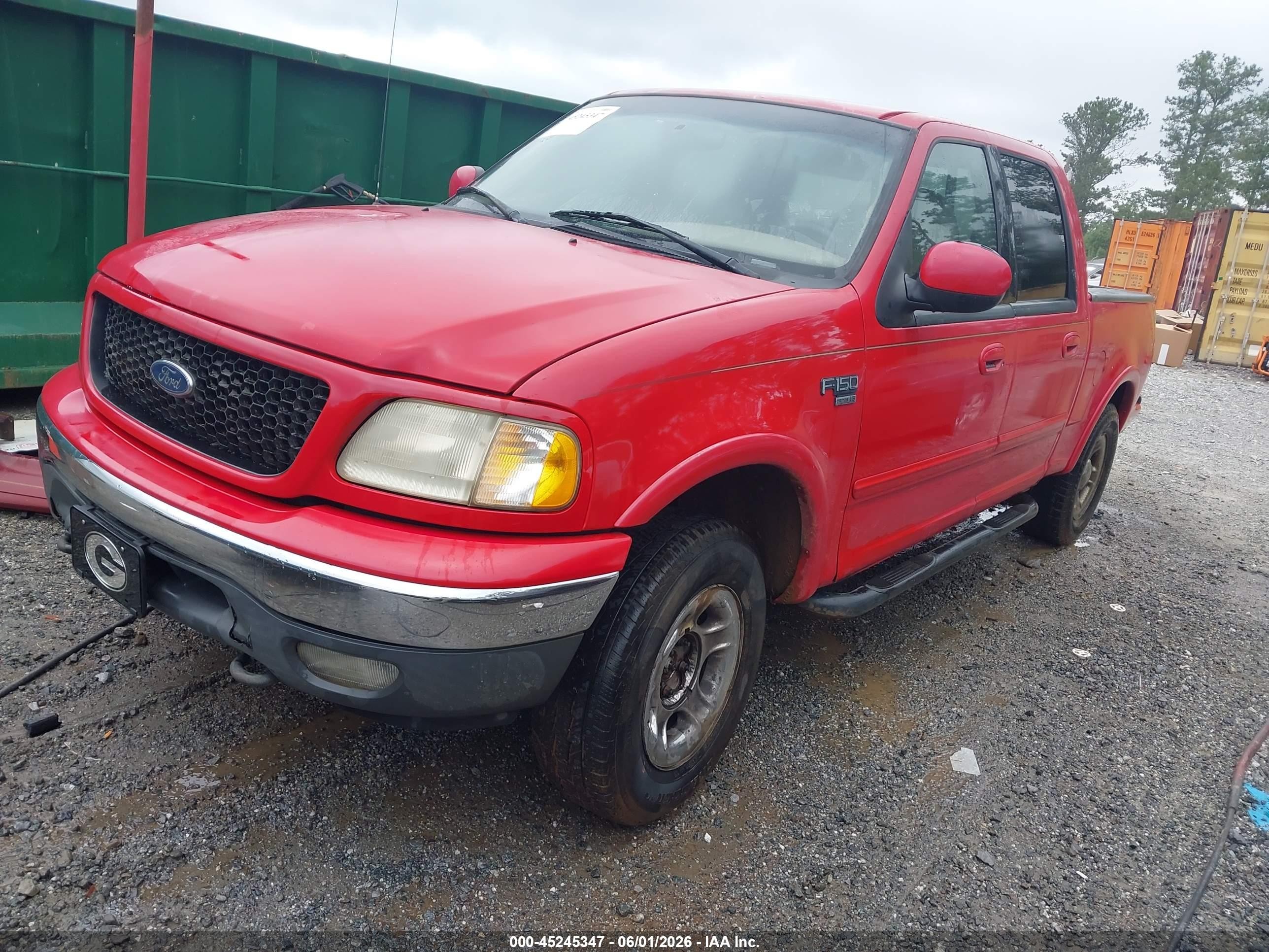 2001 Ford F-150 King Ranch Edition/lariat/xlt Red vin: 1FTRW08W71KD81642