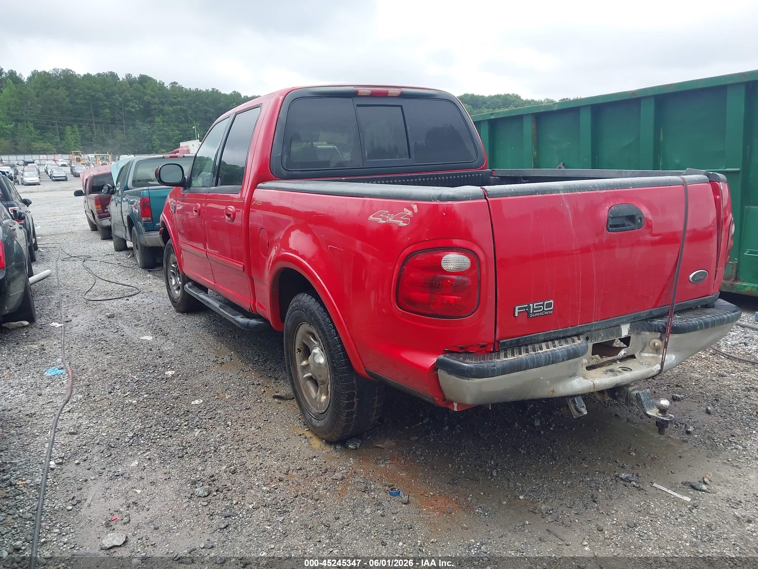 2001 Ford F-150 King Ranch Edition/lariat/xlt Red vin: 1FTRW08W71KD81642