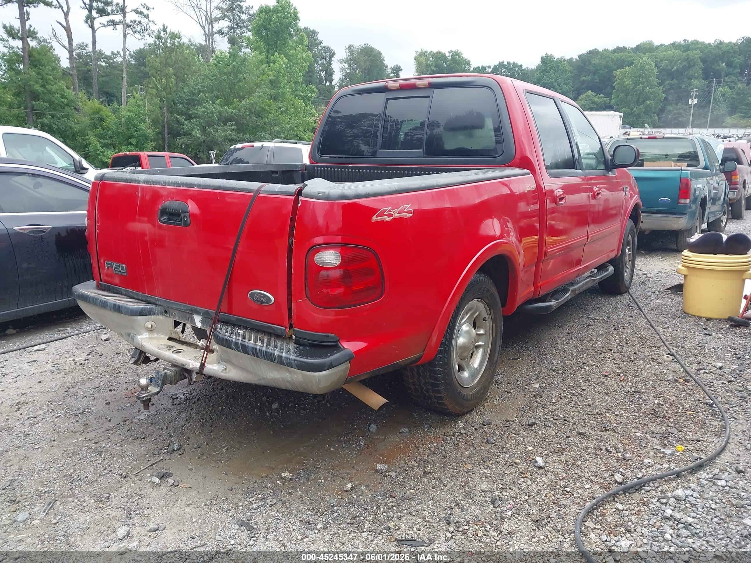 2001 Ford F-150 King Ranch Edition/lariat/xlt Red vin: 1FTRW08W71KD81642