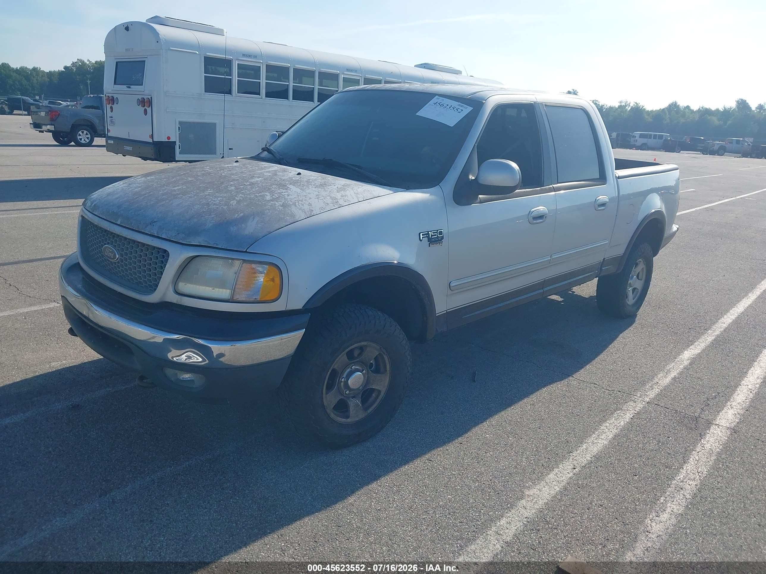 2001 Ford F-150 King Ranch Edition/lariat/xlt Silver vin: 1FTRW08W81KD70777