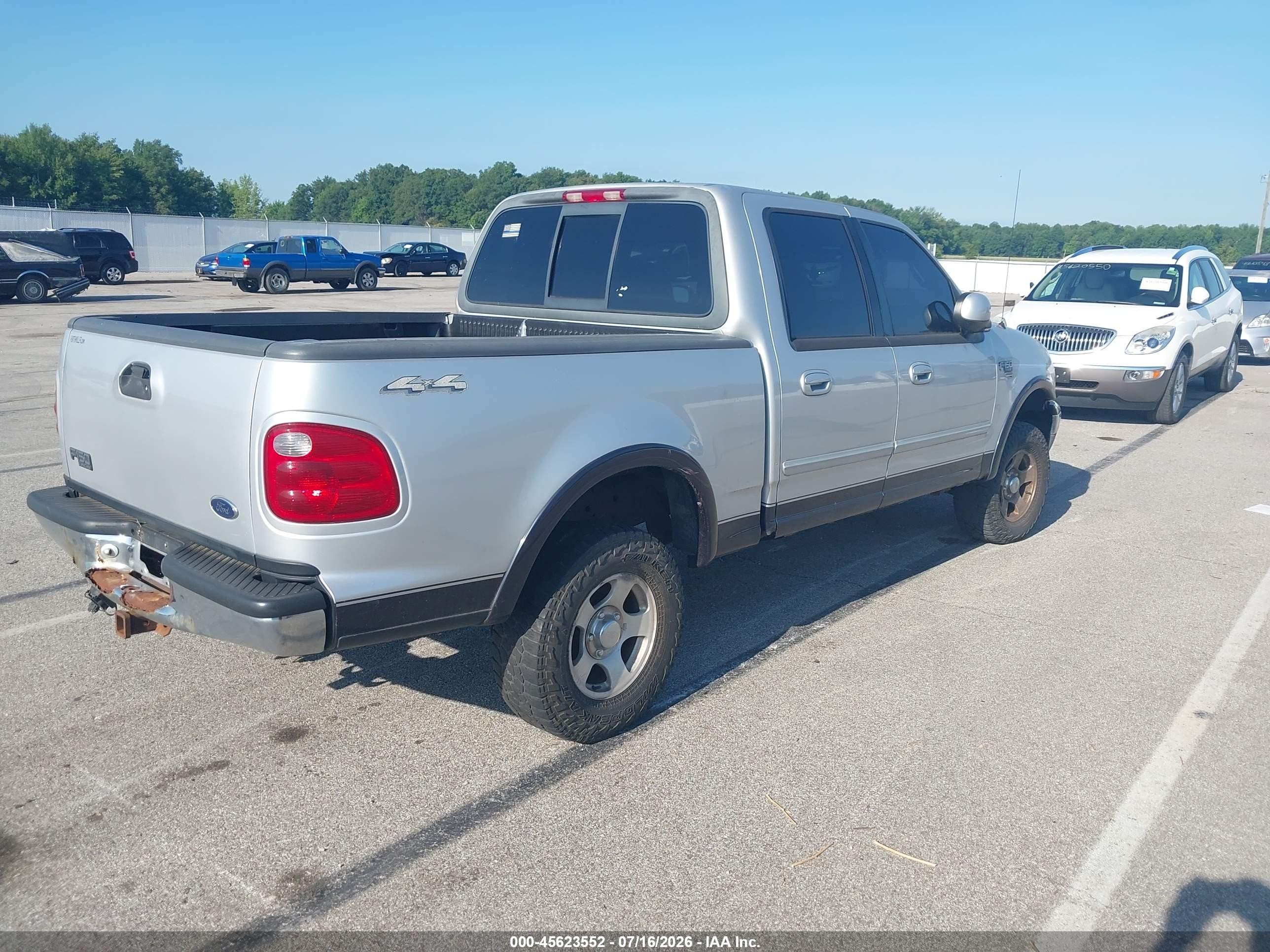 2001 Ford F-150 King Ranch Edition/lariat/xlt Silver vin: 1FTRW08W81KD70777
